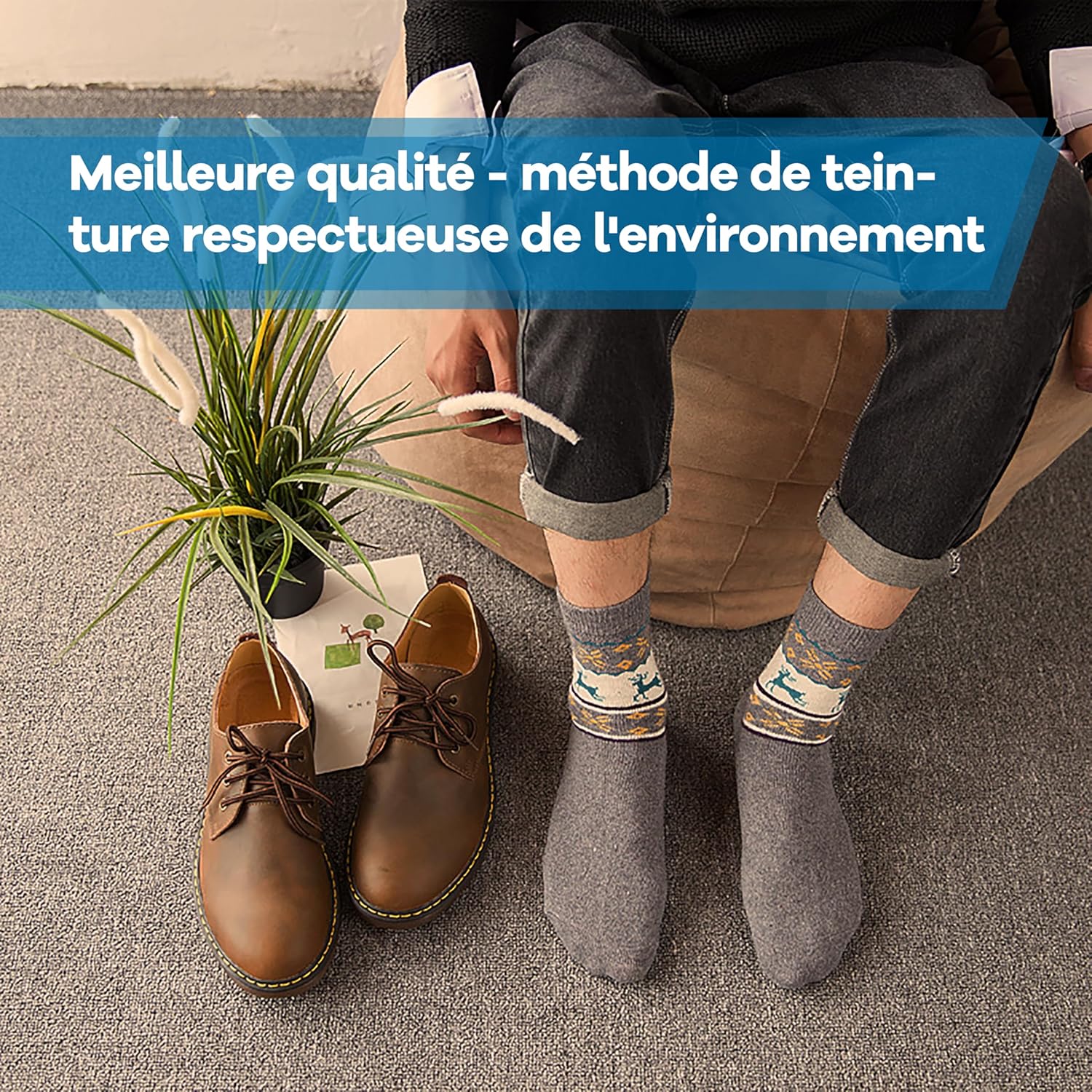 Thumbnail 4 de 3 paires de chaussettes de Noël | Chaussettes d'hiver chaudes et douces – tailles 39–44
