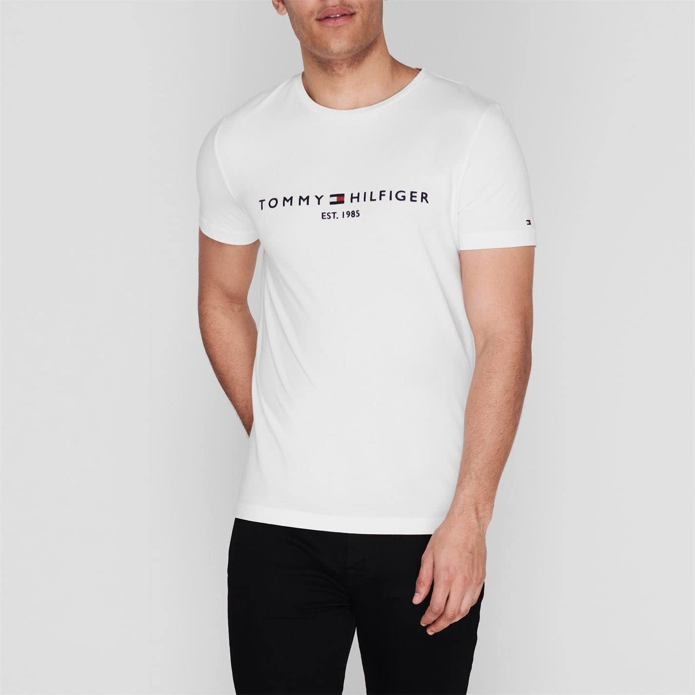 Thumbnail 3 de Tommy Hilfiger Herren T-Shirt Kurzarm Core Tommy Logo (Rundhalsausschnitt) aus Bio-Baumwolle