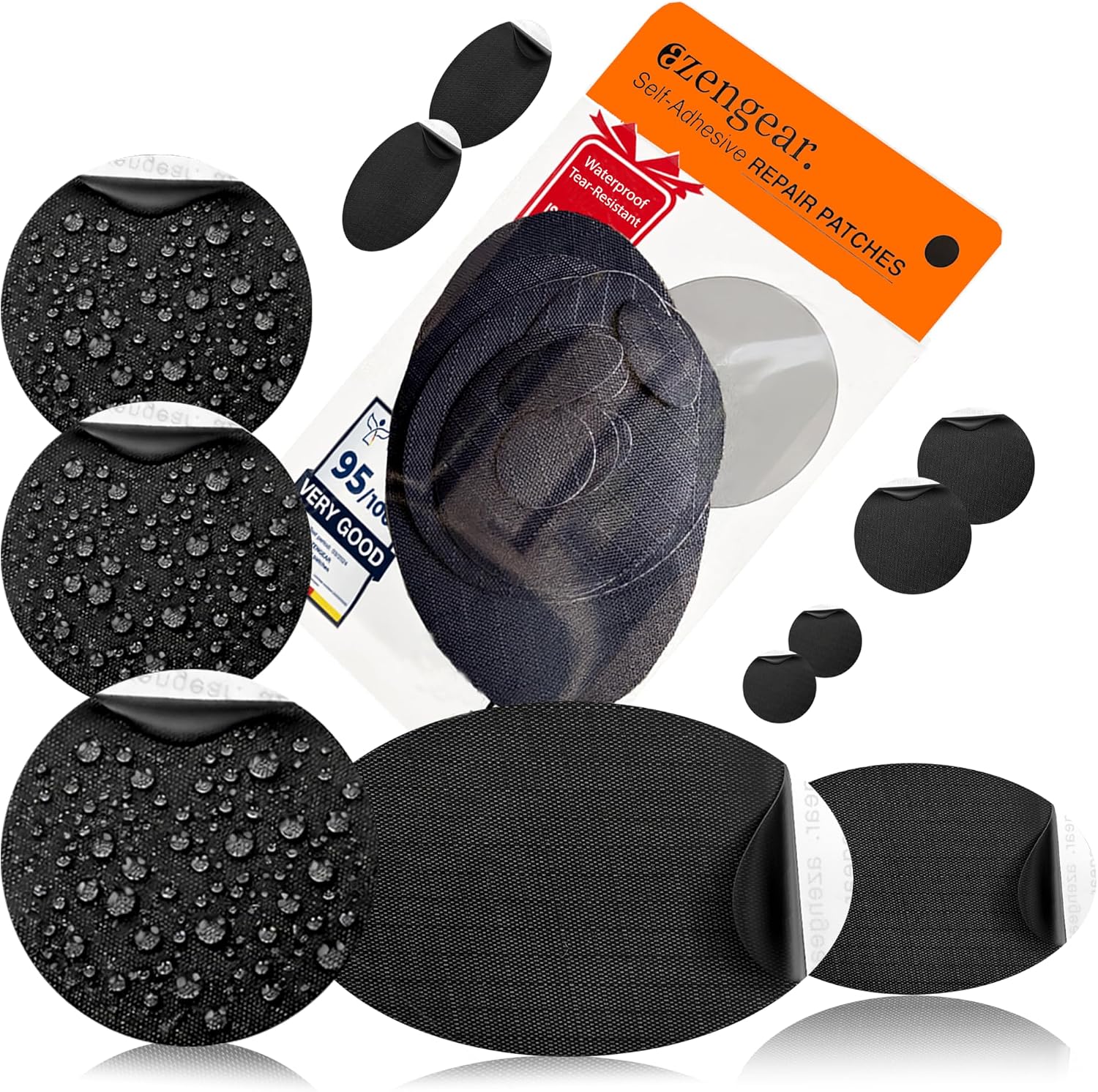 Detalle de aZengear Toppe di riparazione autoadesive impermeabili (11 pezzi) per piumini, tute da sci, scarpe e tappezzeria