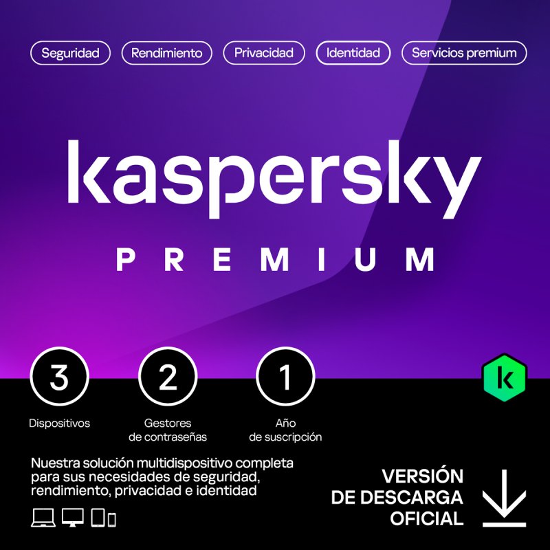 Detalle de Kaspersky Premium Total Security 3 Dispositivos – Licencia Digital 1 Año