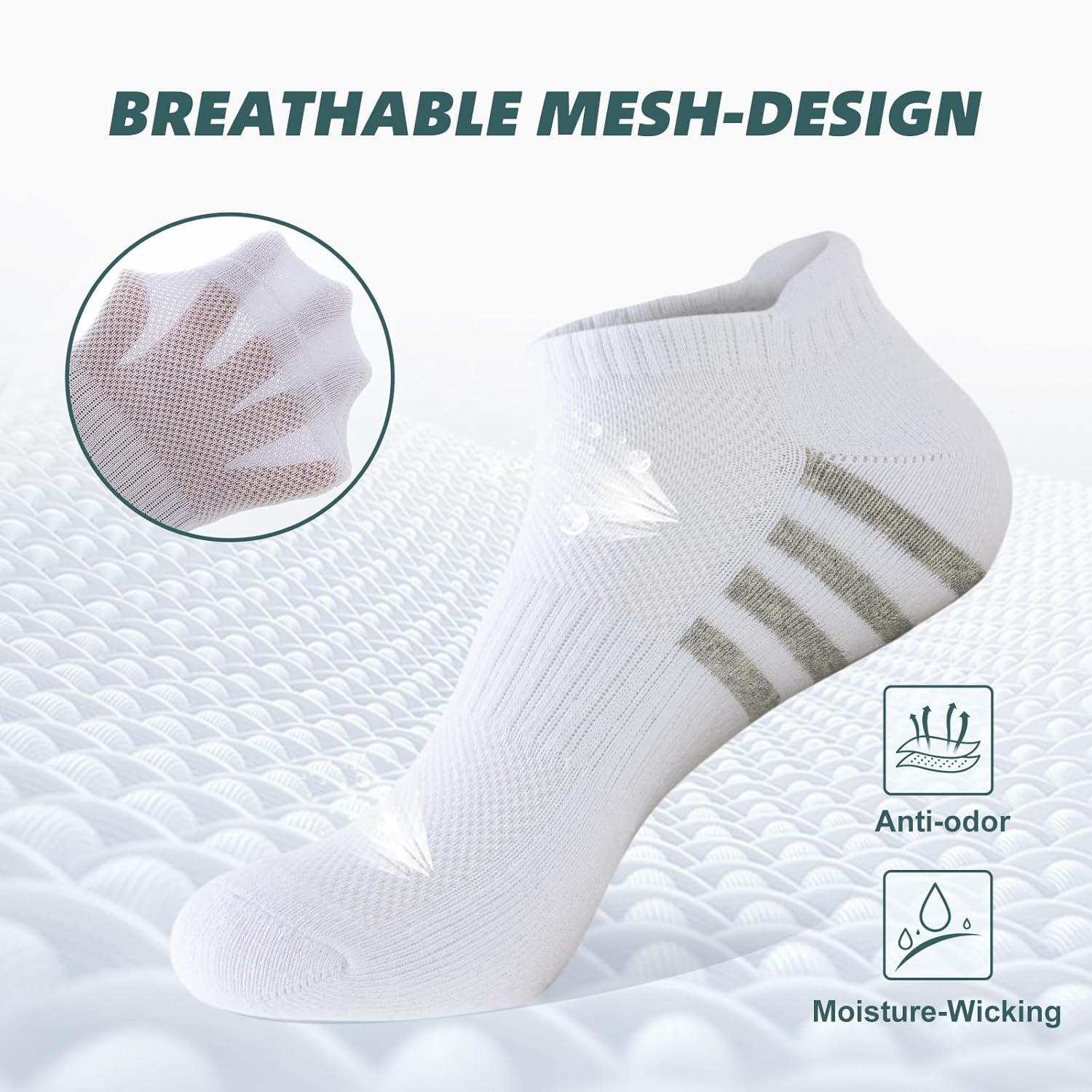 Thumbnail 3 de Stoeury Calzini Uomo Donna Corti in cotone (6 paia) anti-vescica per running, palestra e lavoro