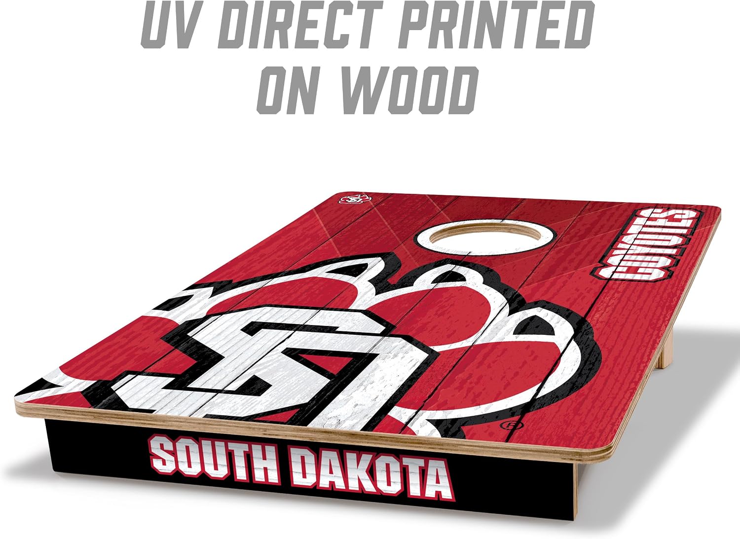 Detalle 2 de YouTheFan NCAA 2 x 3 ft All-Wood Cornhole Game with Team Logo Bags
