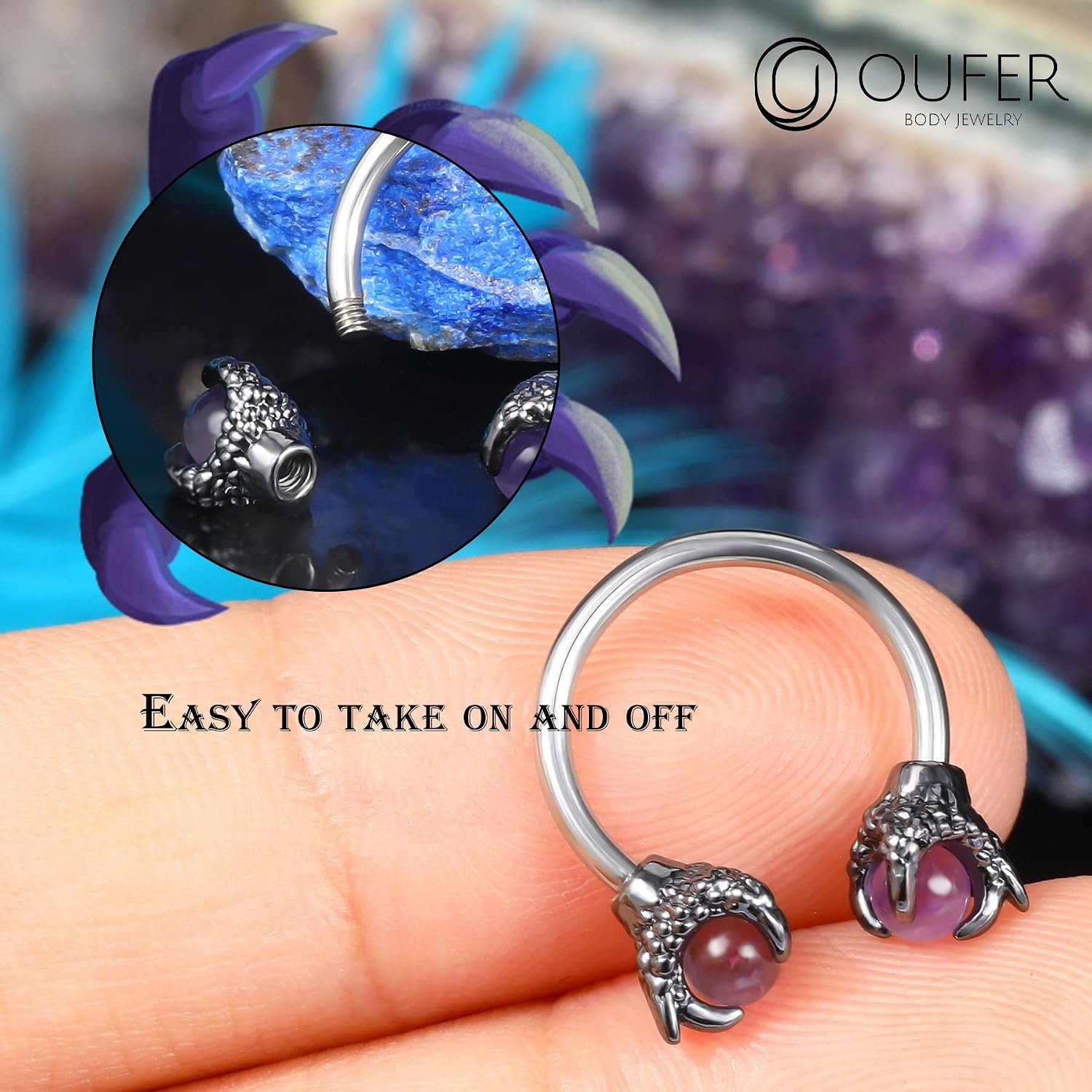 Thumbnail 2 de OUFER Anneau Septum Dragon 316L 10 mm 16G