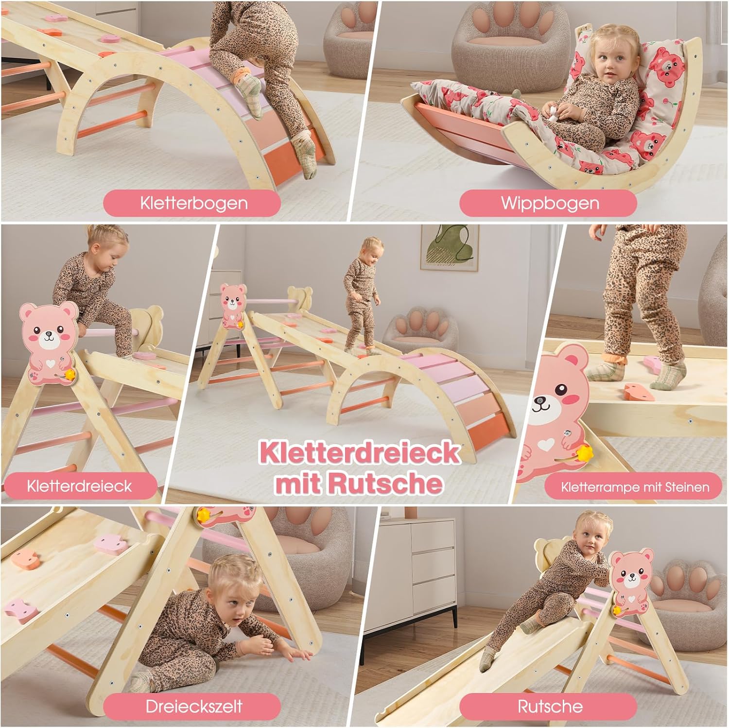 Thumbnail 6 de khlerox 7-in-1 Montessori Kletterdreieck, 65 kg