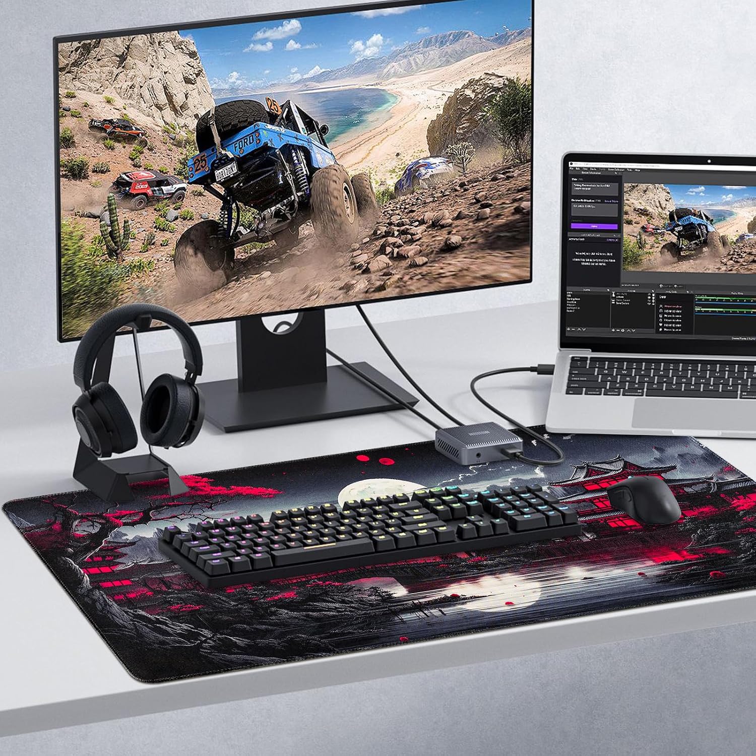 Thumbnail 4 de Niviy XXL Gaming Mauspad 900 x 400 mm – Japan Malerei Design, rutschfeste XXL-Schreibtischunterlage