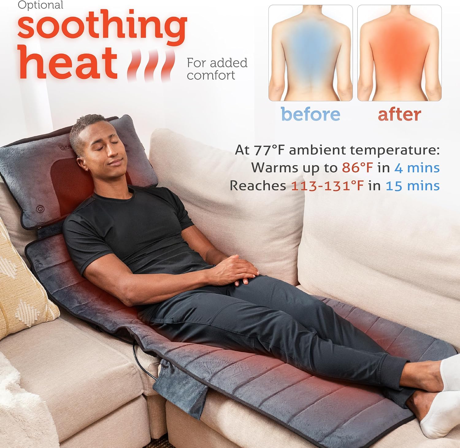 Thumbnail 2 de COMFIER Massagematte mit Wärmefunktion, Shiatsu