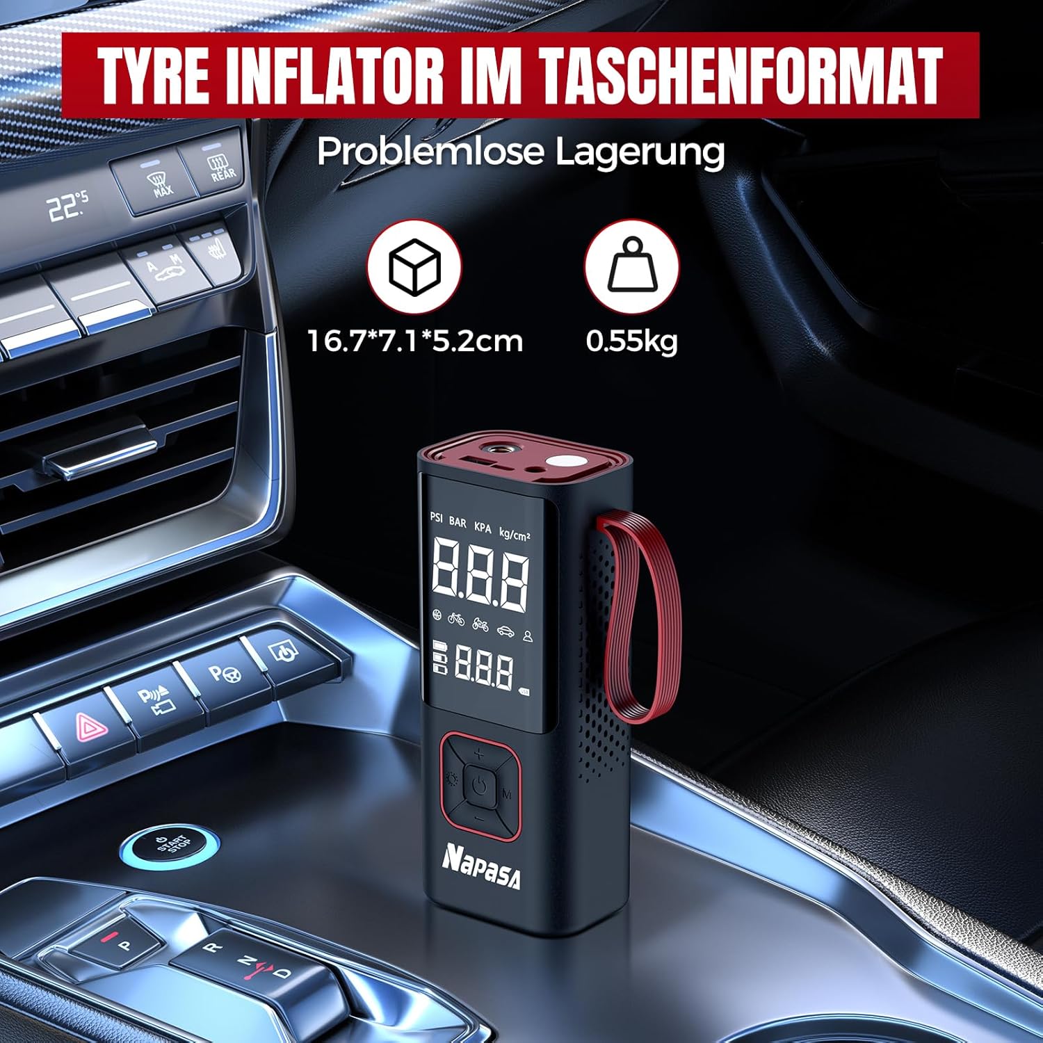 Thumbnail 6 de NAPASA Elektrische Luftpumpe 10,3 Bar