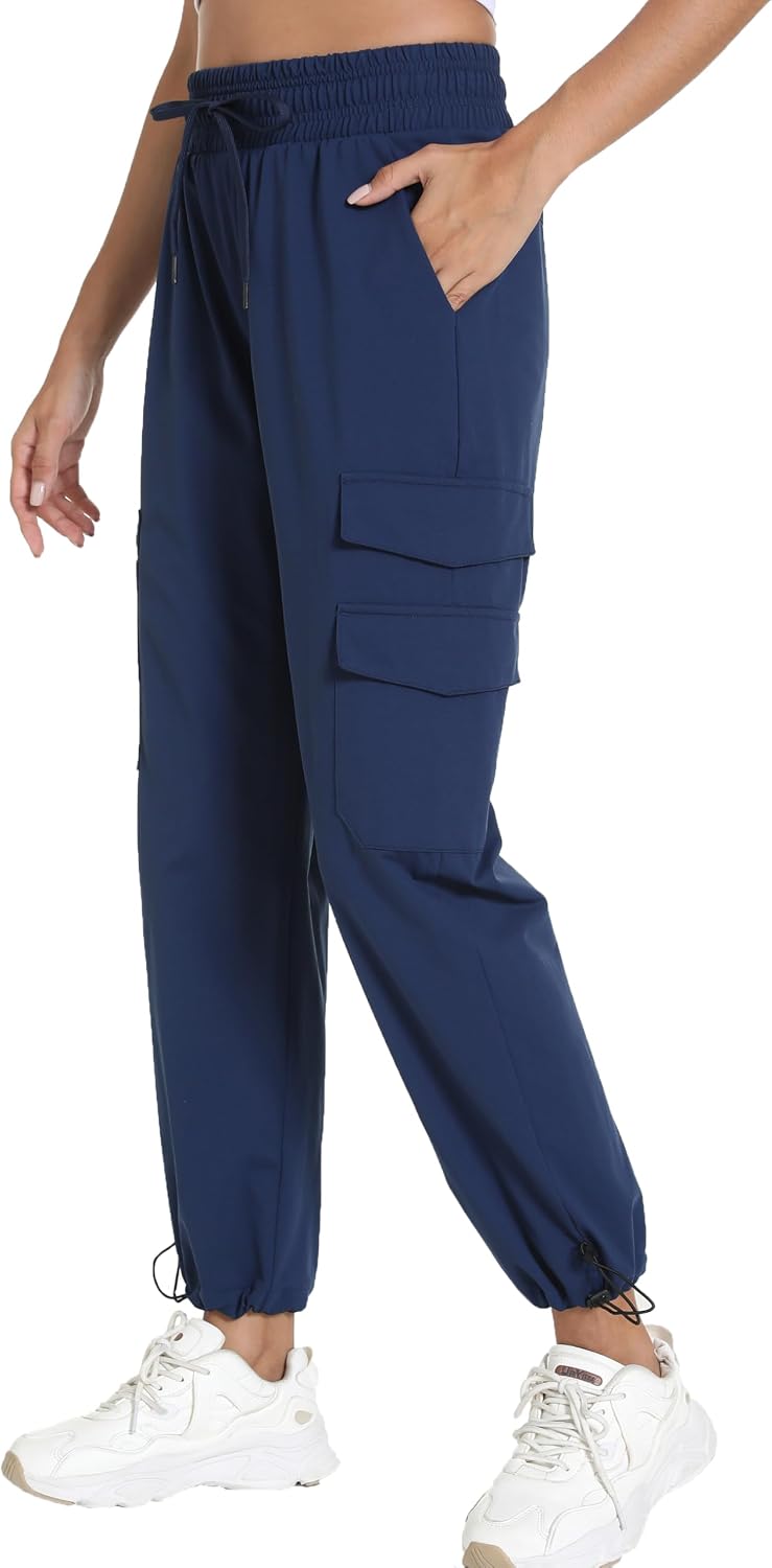 Detalle 1 de bepobotan Women's Hiking Cargo Pants, Quick-Dry, Water-Resistant, 5 Pockets