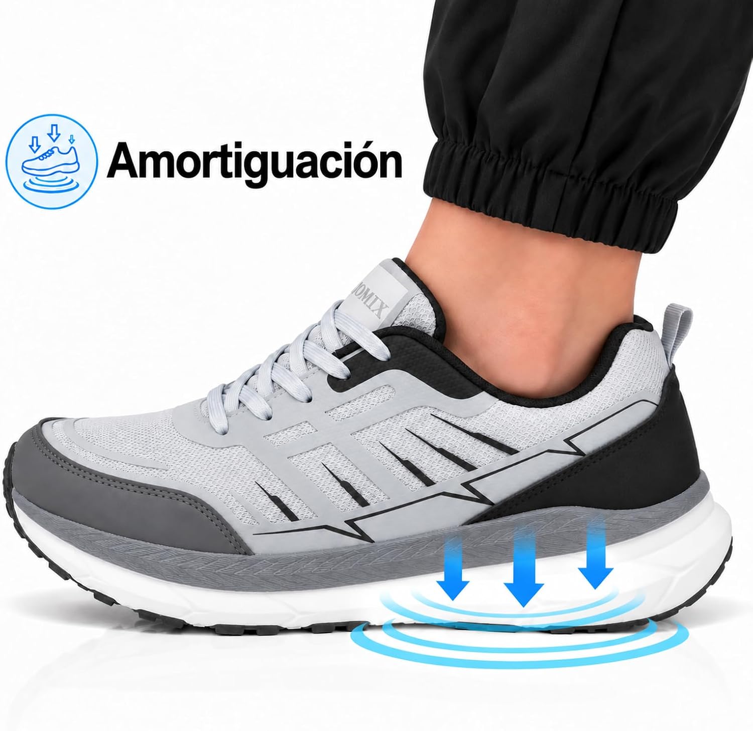 Detalle 2 de JOMIX MOS260002 herensportschoenen met ademend mesh en vetersluiting