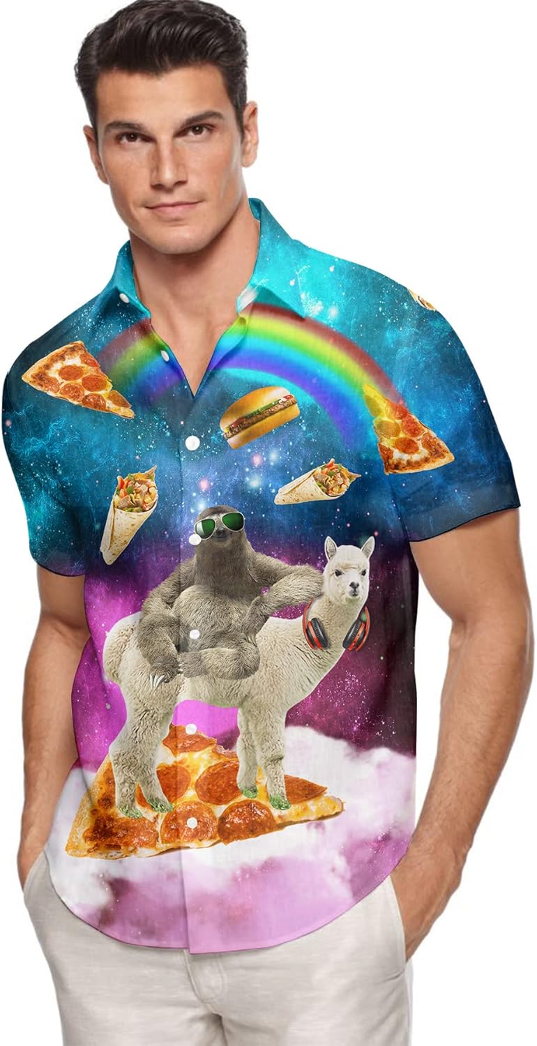 Detalle de TUONROAD Hawaiian Shirt 3D cat print