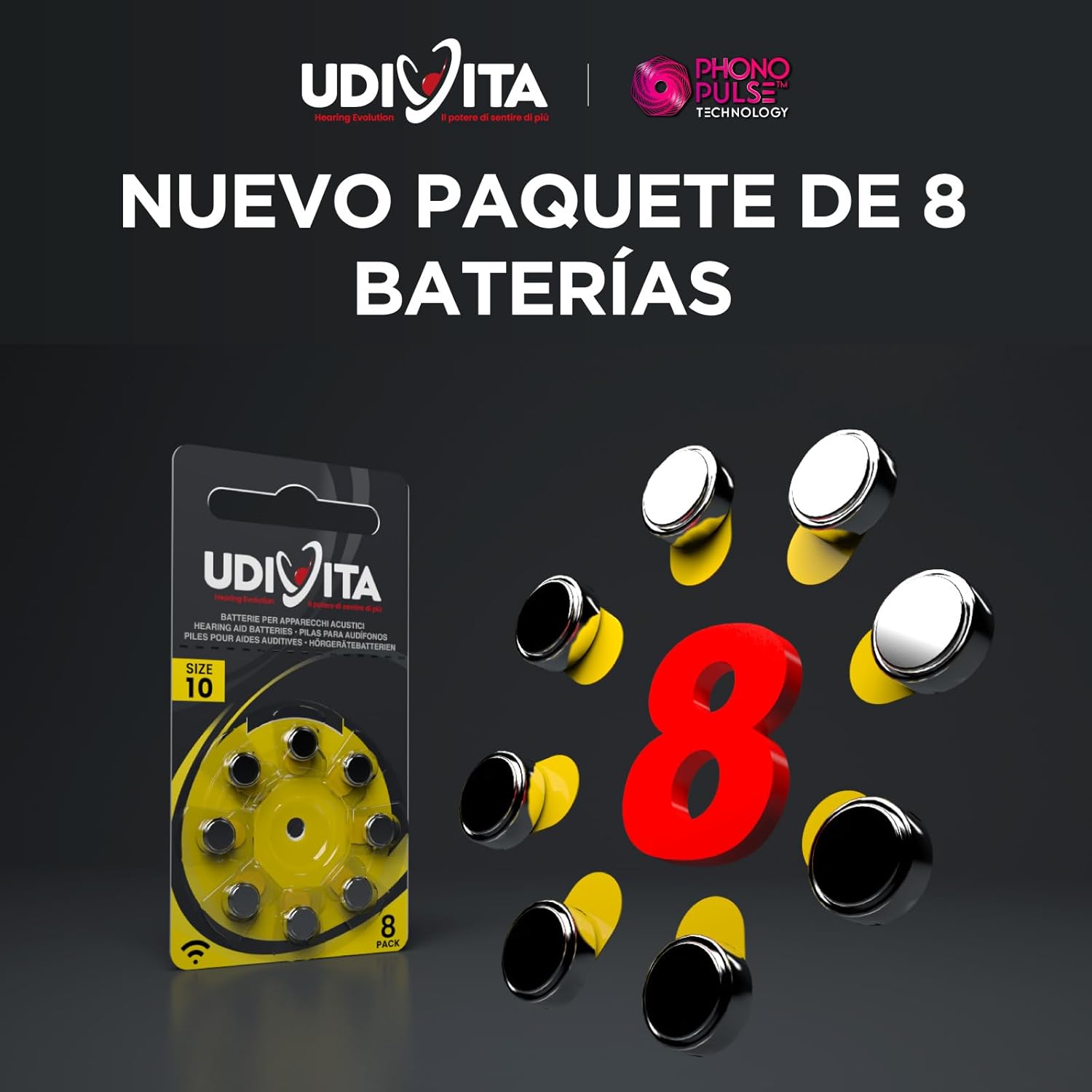 Thumbnail 1 de Udivita PR70 80 pilas tamaño 10 1,45V