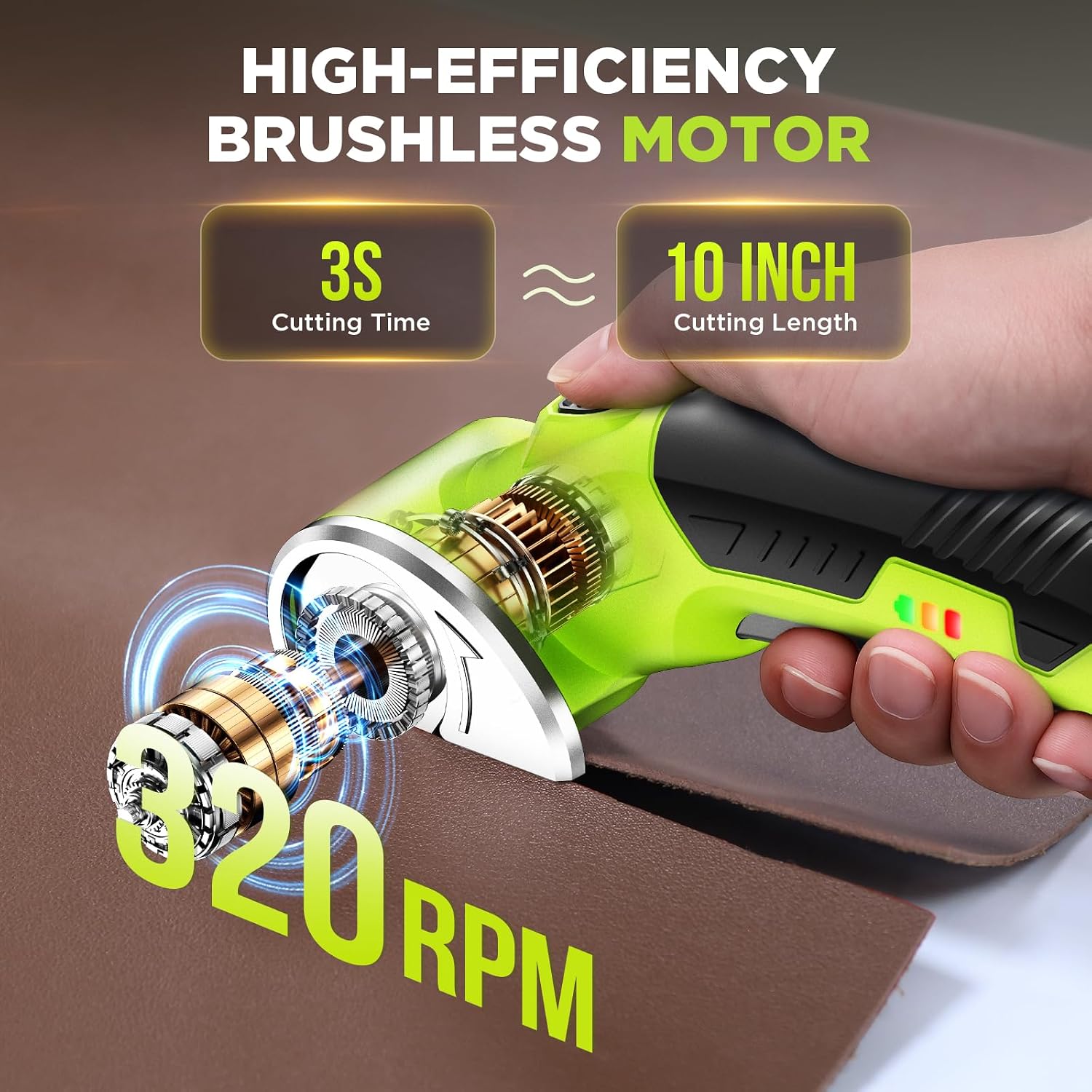 Detalle de Aecorbir SM-5001 Cordless Electric Scissors, 4V, LED Light and Safety Lock