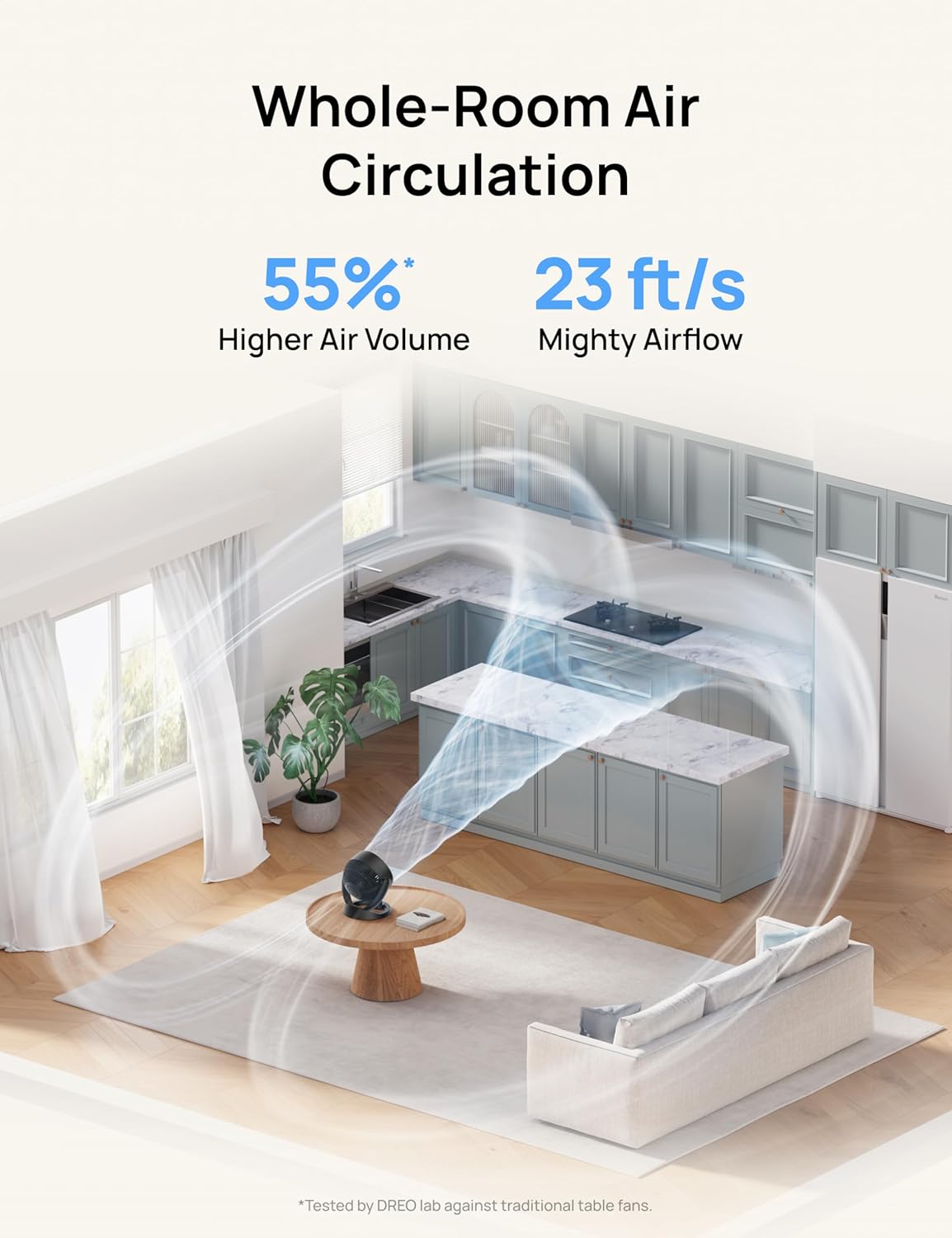 Thumbnail 2 de DREO 12-Inch Bedroom Fan with WingBoost Airflow