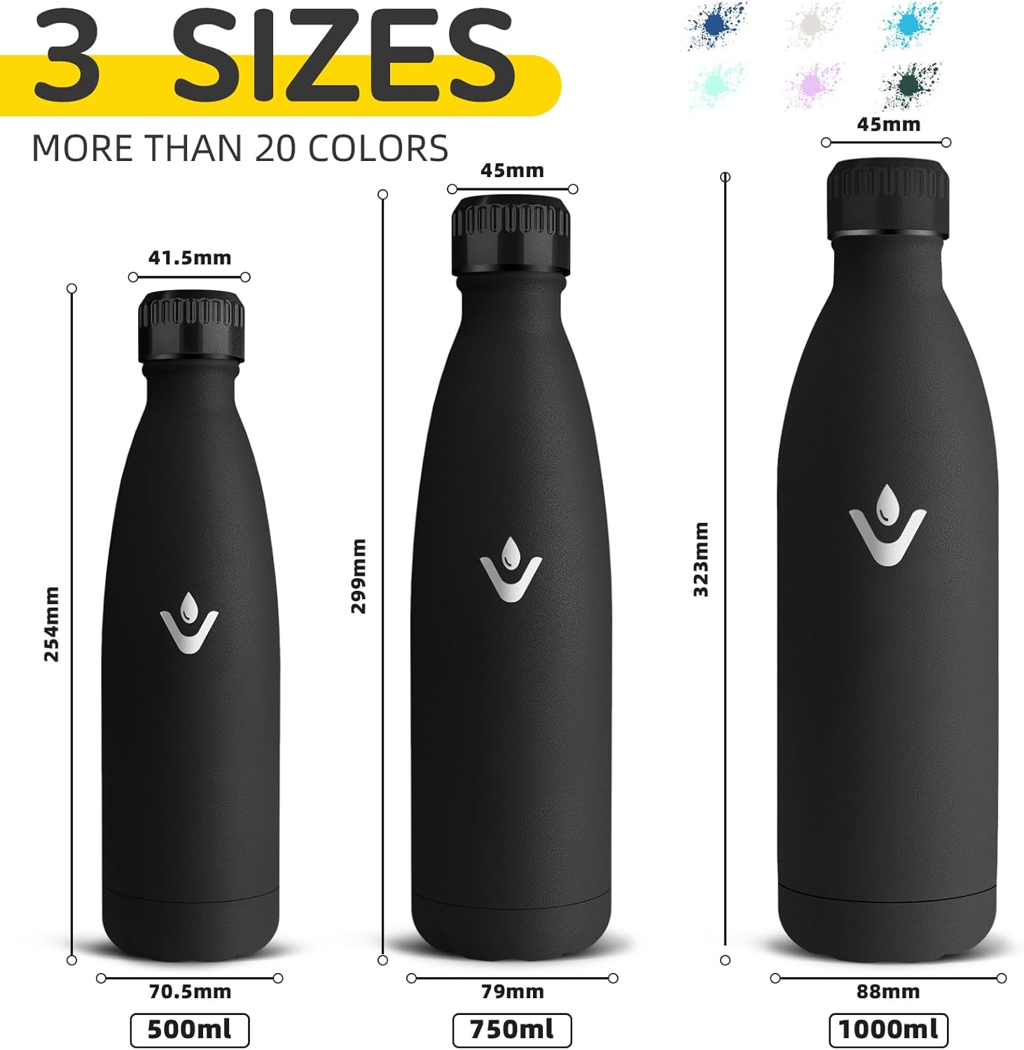 Thumbnail 4 de Grsta Botella Agua Acero Inoxidable 750ml 🚰 Sin BPA, Térmica y Reutilizable