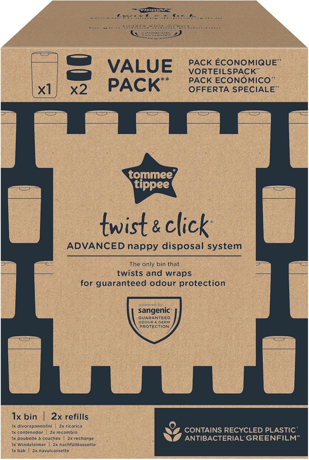Detalle de Tommee Tippee Twist & Click Contenedor de Pañales
