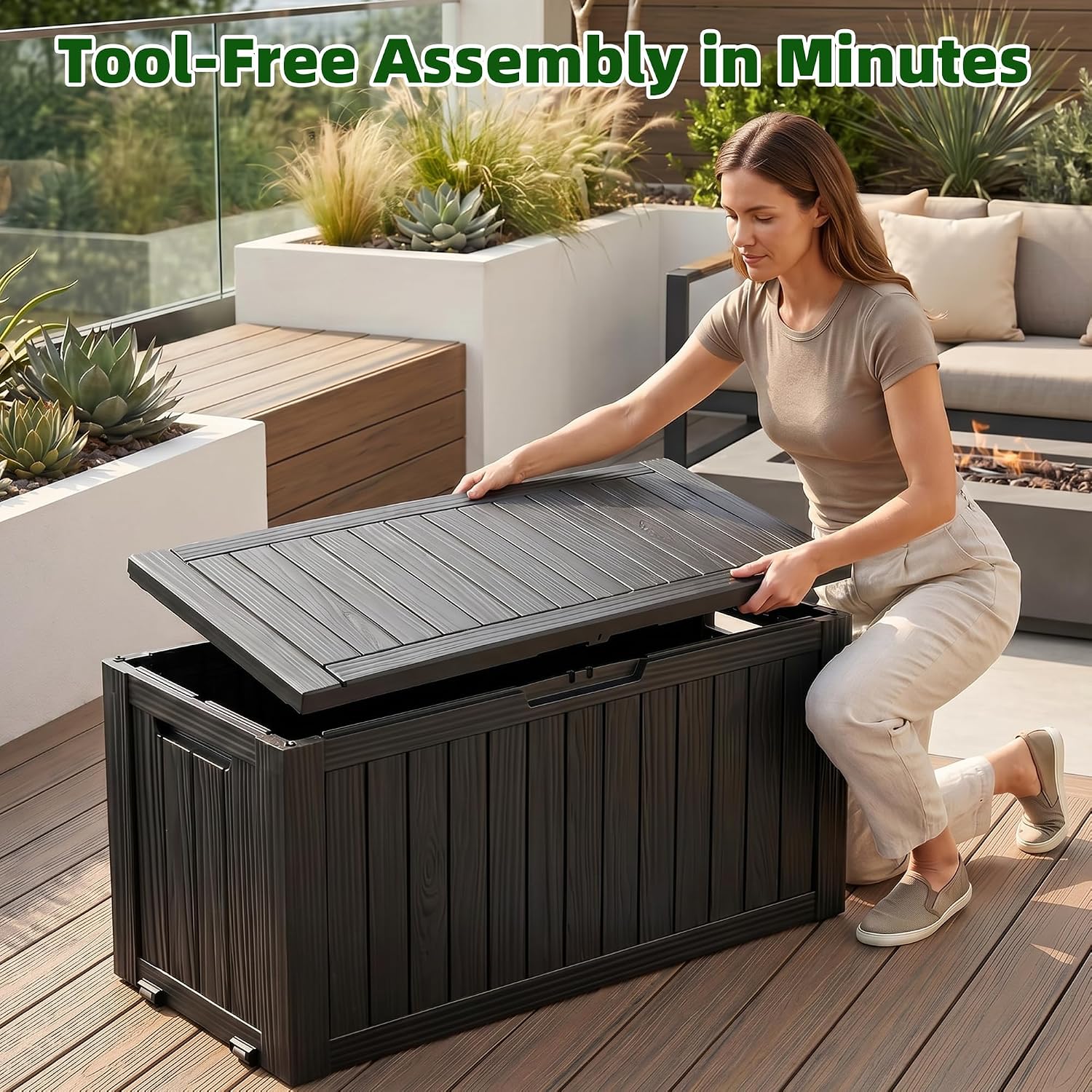 Detalle 2 de EasyUp Outdoor Storage Box 155-Gallon