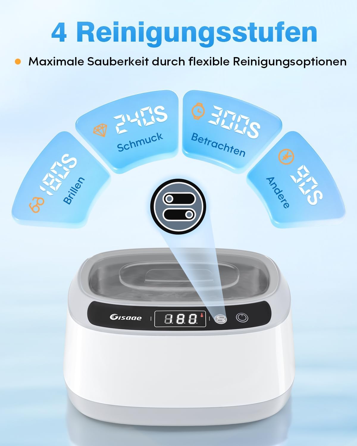 Detalle 2 de Gisaae 680 ml Ultraschallreiniger