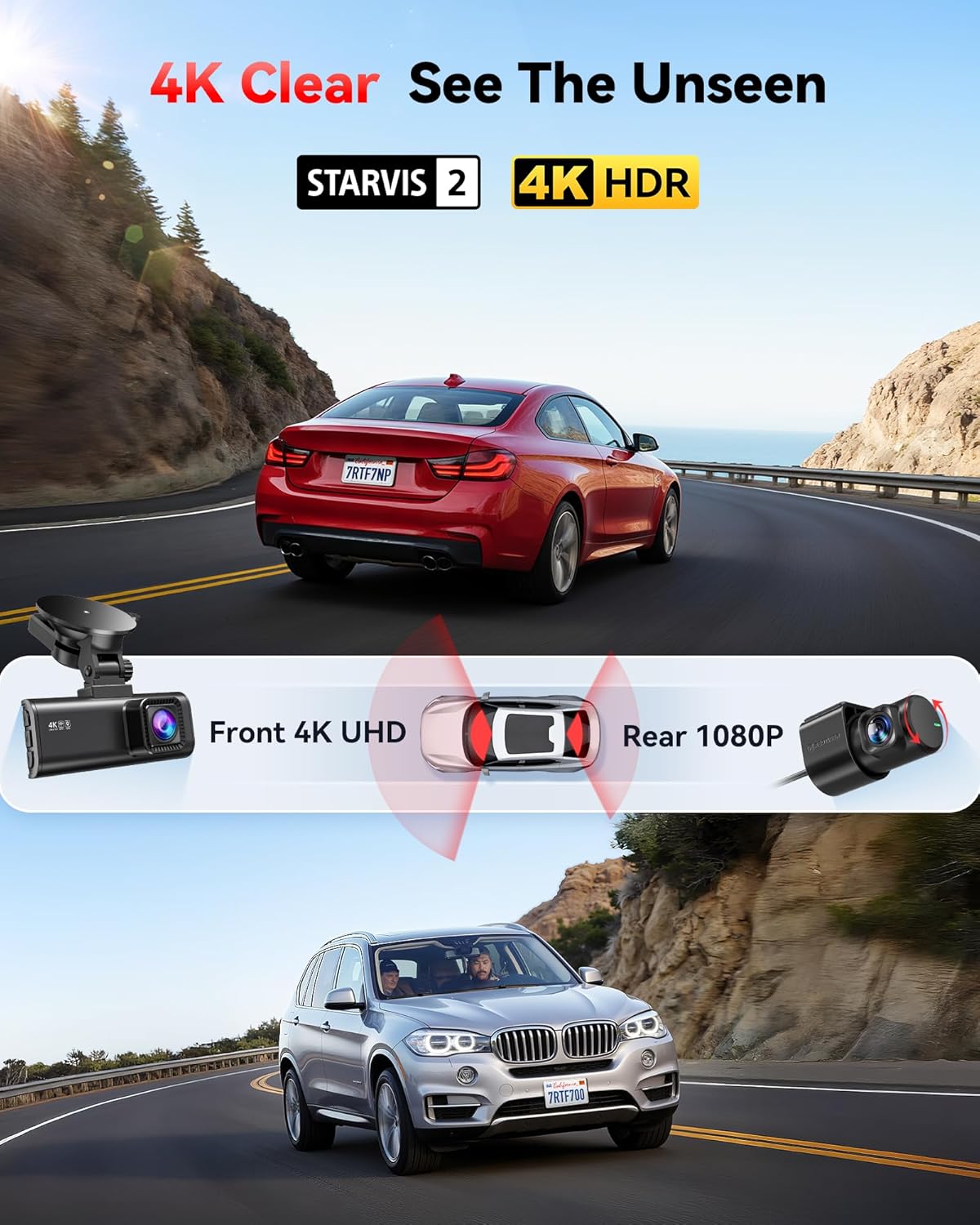 Thumbnail 1 de REDTIGER F7NP-4K 4K dash cam with dual sensors 📷