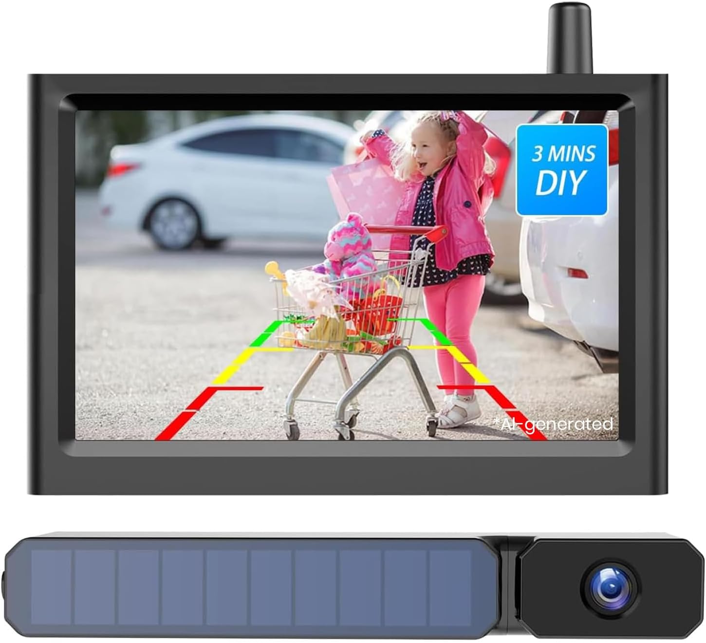 Detalle de AUTO-VOX Solar Powered Reversing Camera Kit 3350mAh