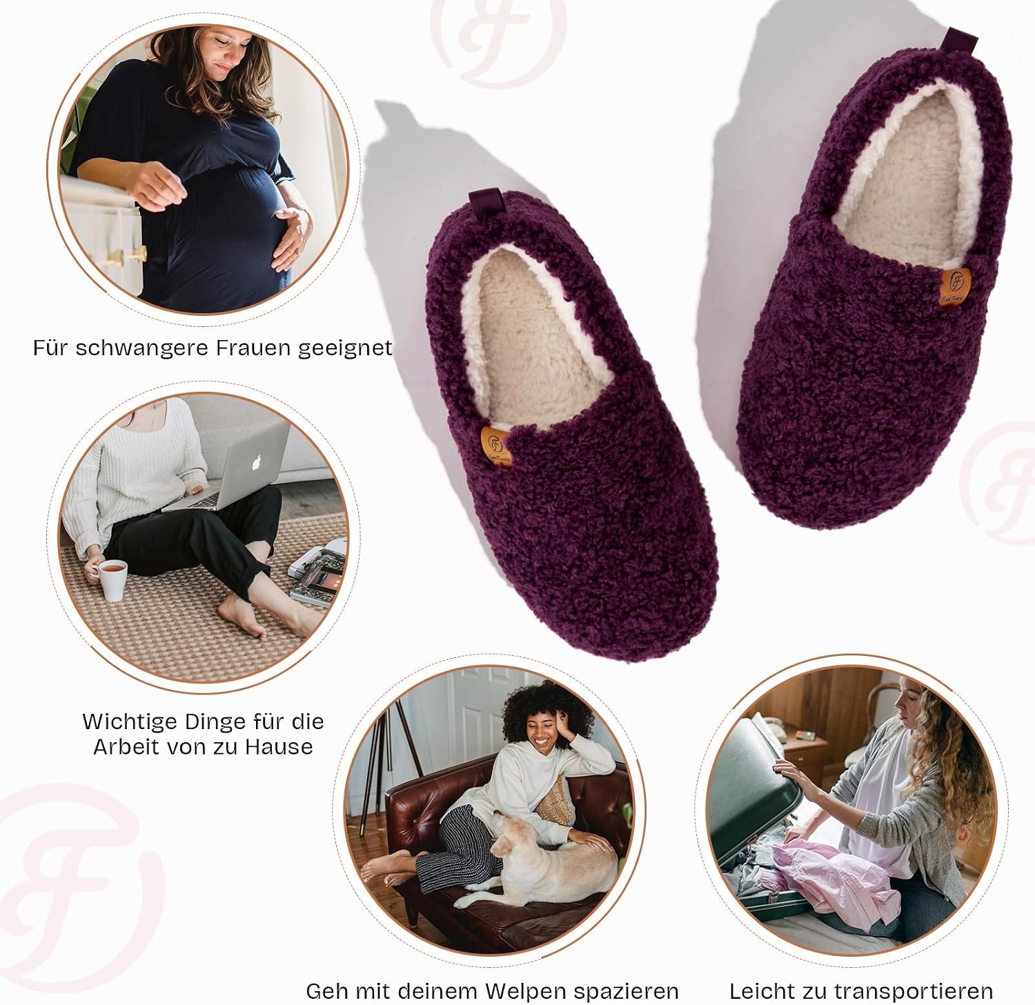 Thumbnail 5 de EverFoams Damen Winter Hausschuhe Memory Foam