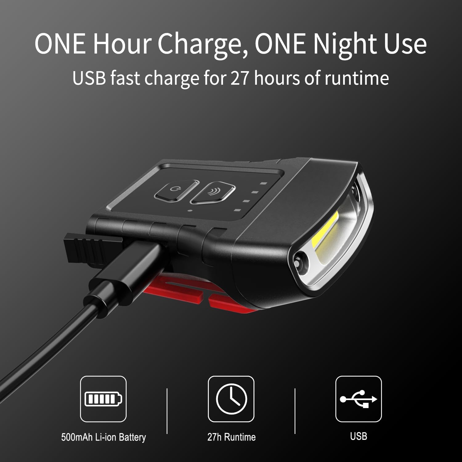 Detalle de Klarus HC3 Clip rechargeable à LED pour phare mains libres