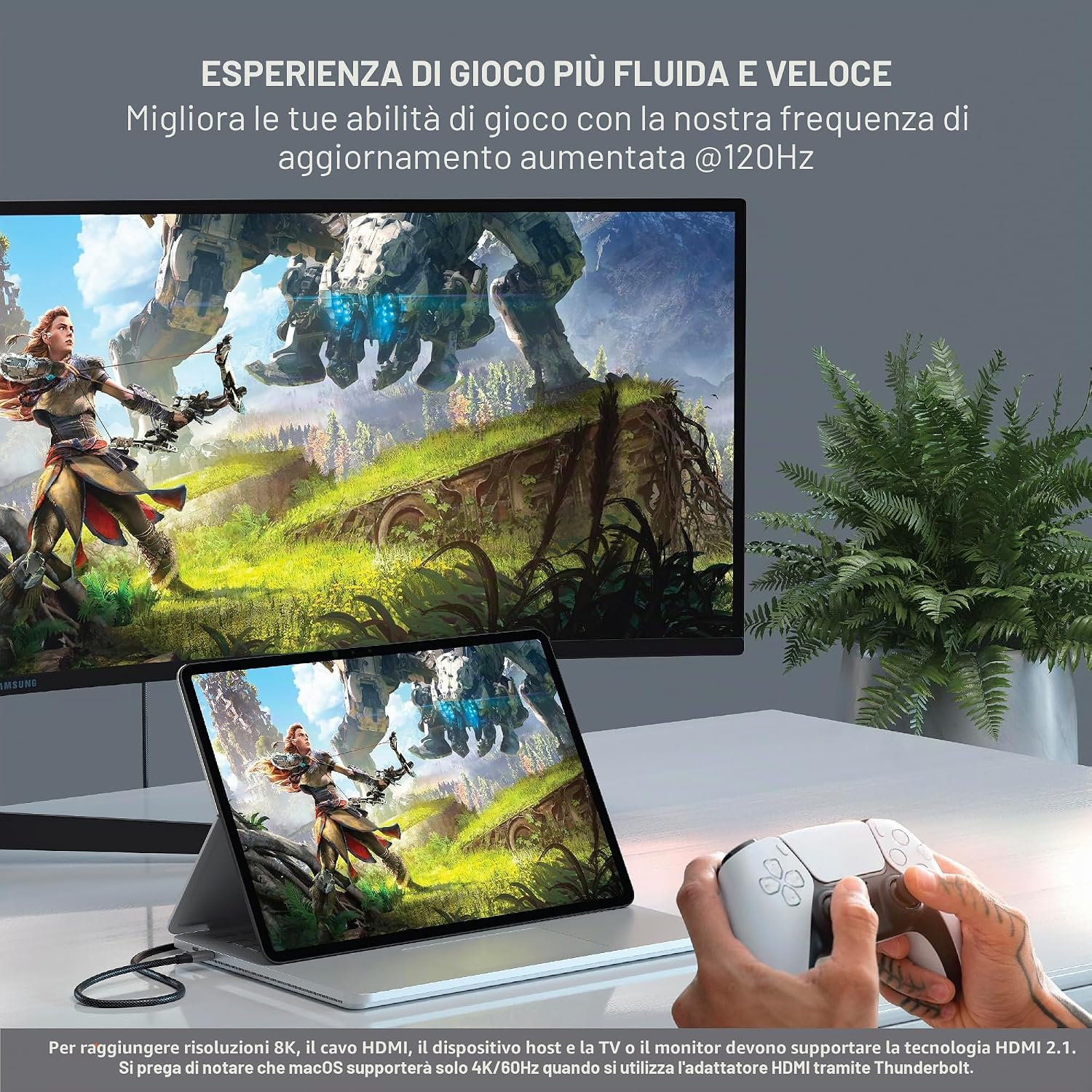 Thumbnail 1 de SATECHI Cavo USB‑C HDMI 8K 2m