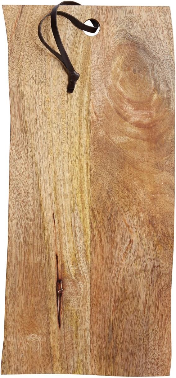 Detalle 2 de MasterClass Gourmet Mango Wood Chopping and Serving Board with Leather Loop
