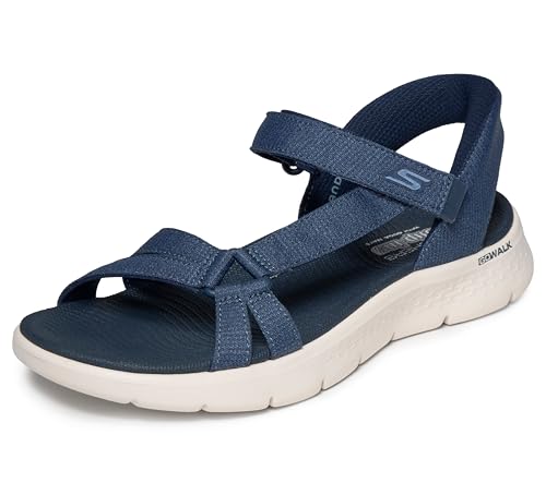 Detalle de Skechers GO WALK FLEX SANDAL ILLUMINATE para Mujer – Sandalia Navy