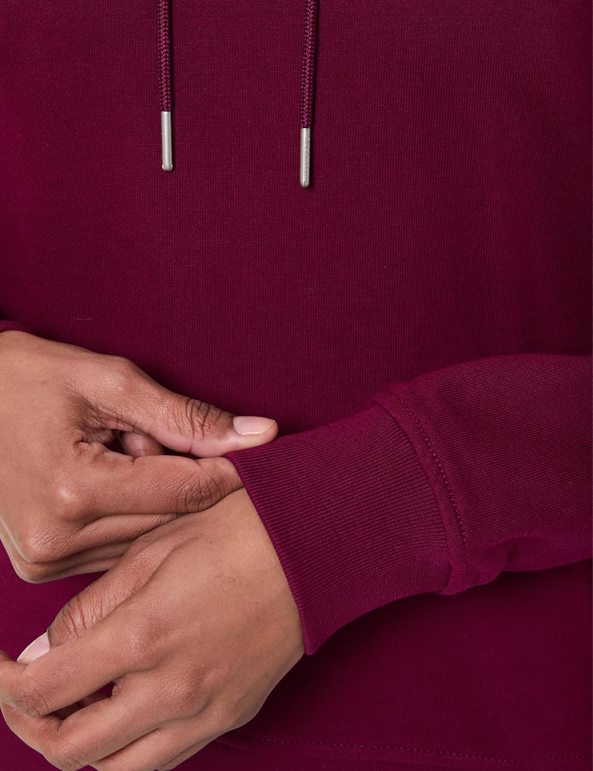 Detalle 2 de Calvin Klein Hoodie Mujer Monogram Terry con Logotipo
