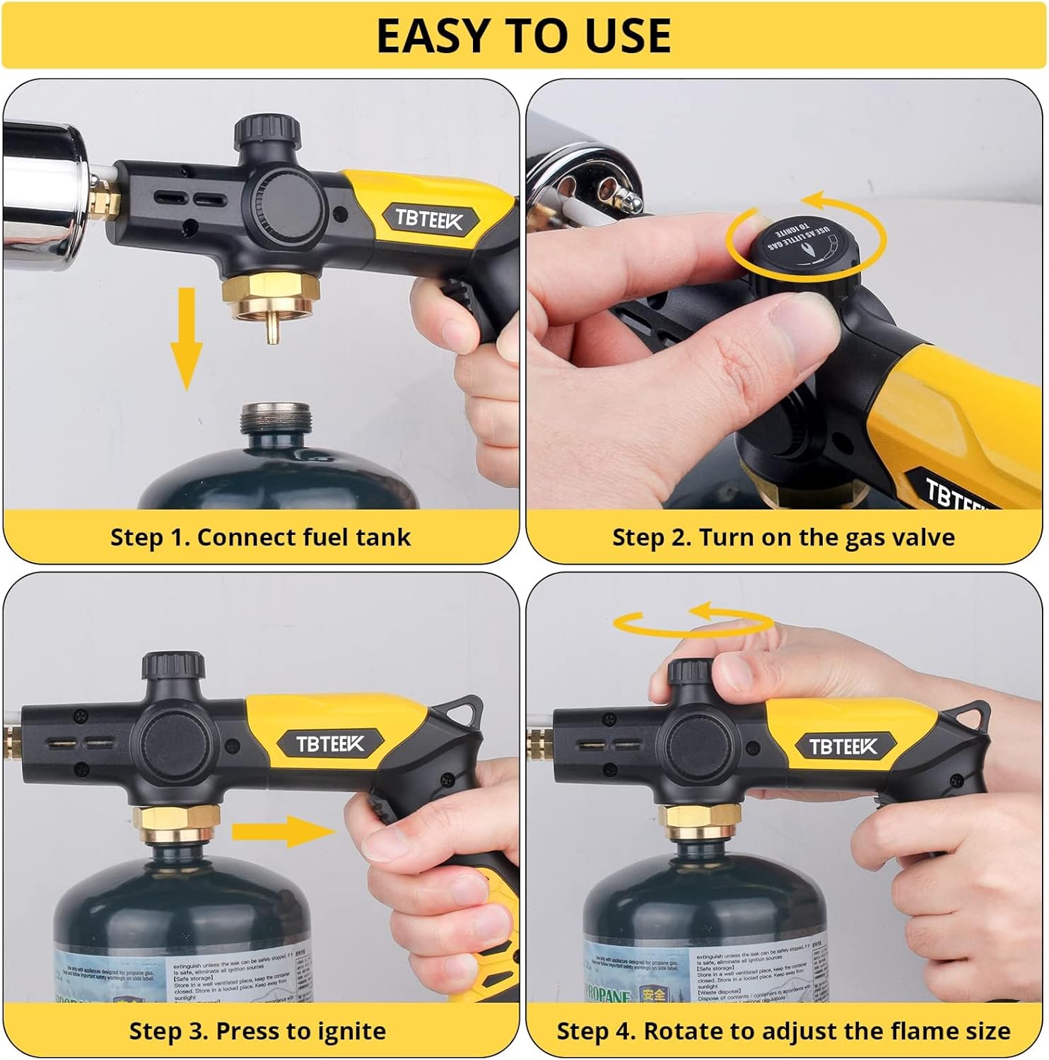 Thumbnail 3 de TBTeek Powerful Cooking Torch 2500°F 🔥