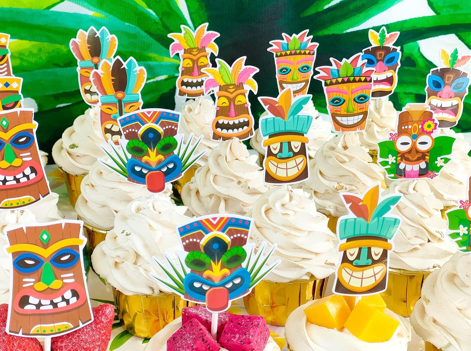 Thumbnail 6 de C L cooper life CUPCAKE TOPPER-114 Hawaiian Tiki Cupcake Toppers, 24-Piece Paper Set