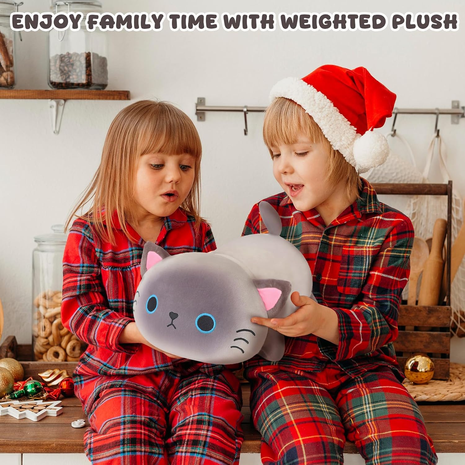 Thumbnail 6 de Xfrog Weighted Siamese Cat Plush: Soft Weighted Cat Stuffed Animal and Pillow (25cm/35cm/60cm)