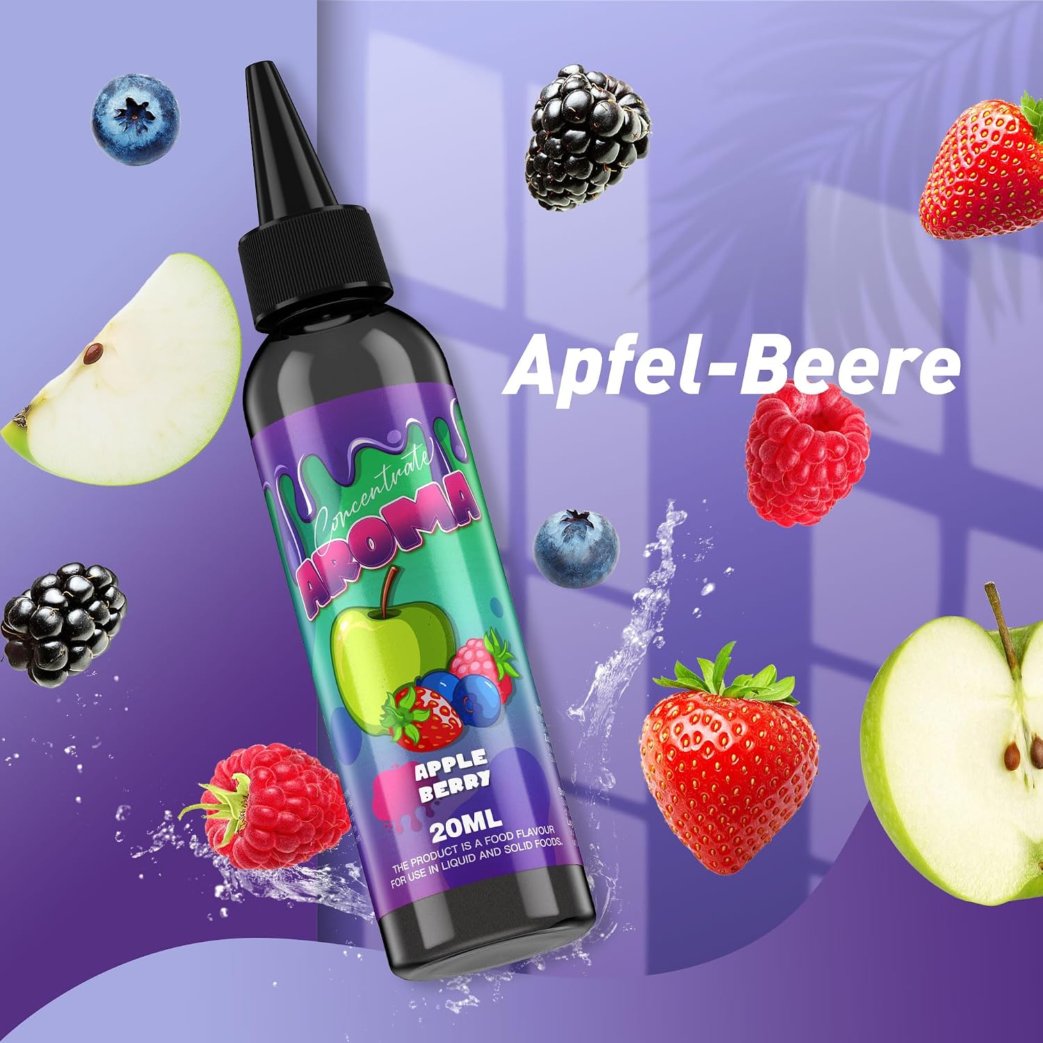 Detalle 2 de FURUN Apfel-Beere Aromakonzentrat 20ml – Hochdosiertes Lebensmittelaroma für Eis, Desserts und DIY-Getränke