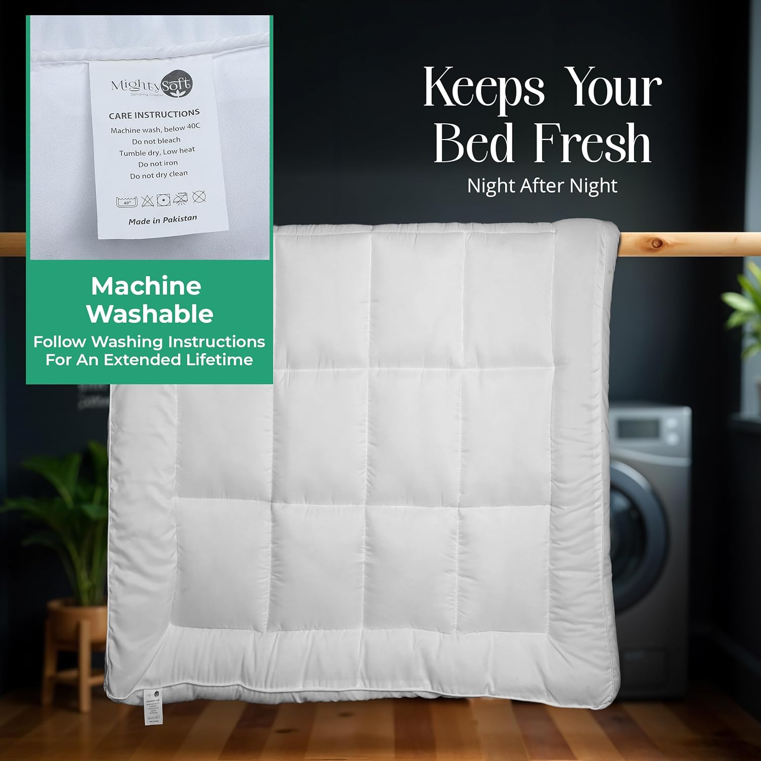 Thumbnail 6 de MightySoft Mattress Topper Double Bed 10cm