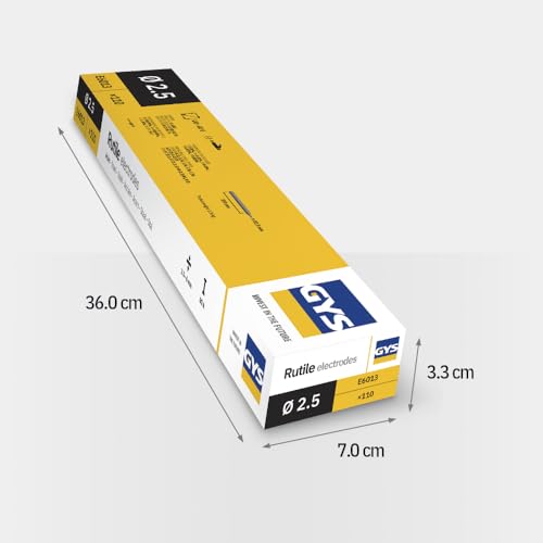 Thumbnail 6 de GYS Métal d'Apport MMA – 110 électrodes rutile E6013 Ø 2,5 mm x 350 mm (Demi-étui) pour soudures acier, toutes positions