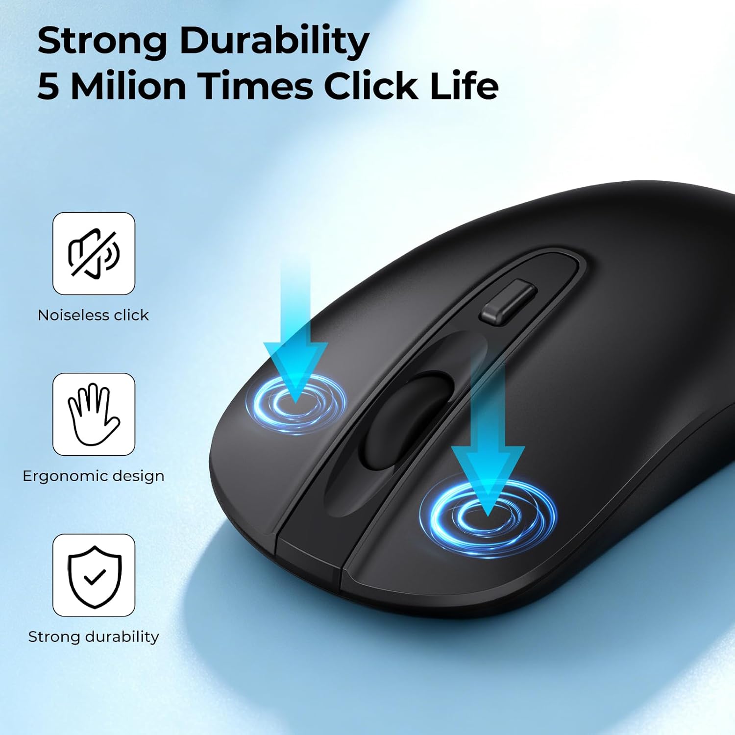 Thumbnail 1 de Wireless Mouse 2.4G Slim Portable 1600 DPI