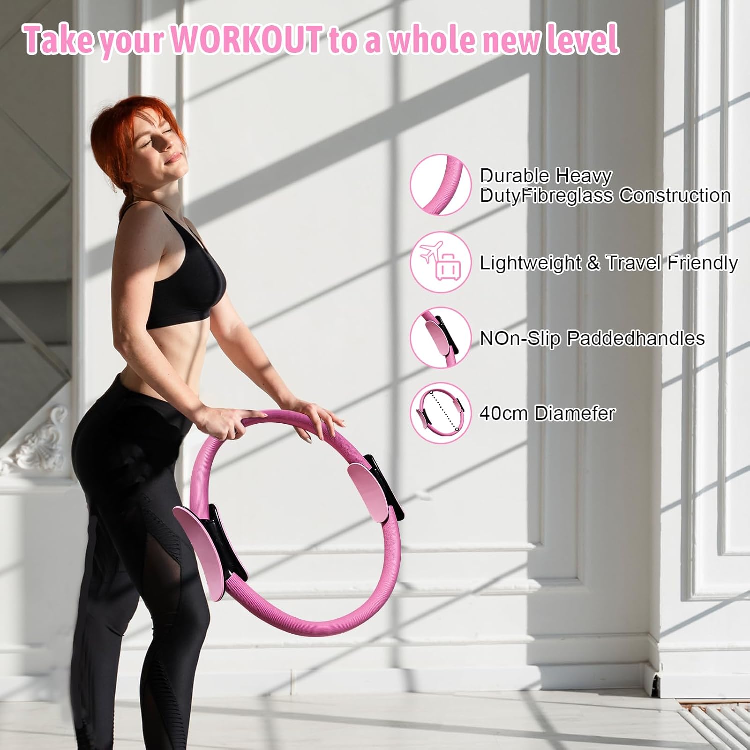 Detalle 2 de Magic Circle Pilates Ring Set with 40 cm ring and 9" ball 🧘♀