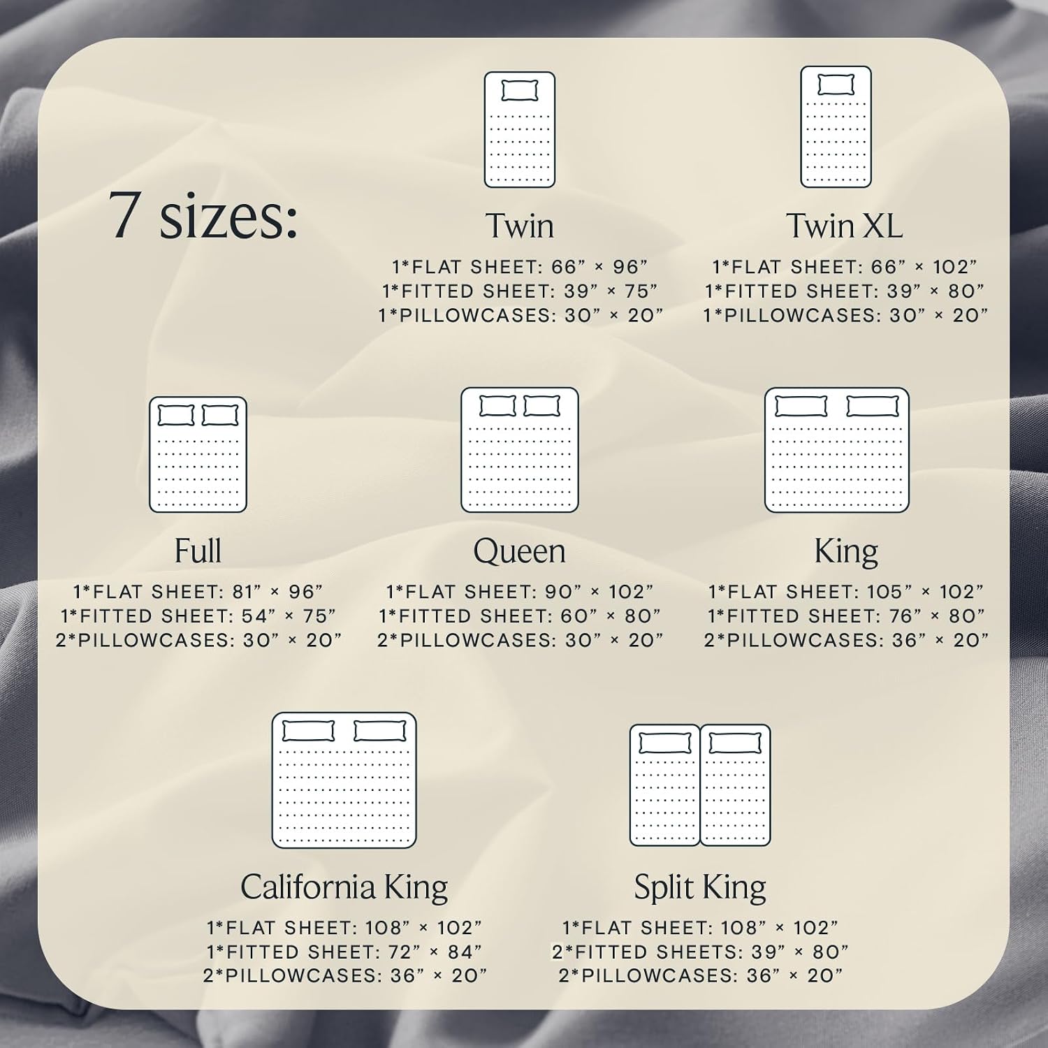 Detalle 2 de LuxClub 5 PC Split King Sheet Set