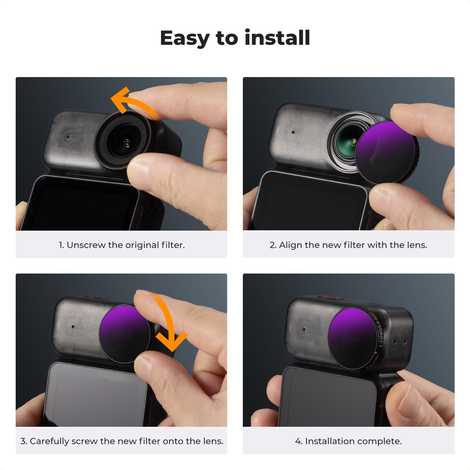 Thumbnail 6 de Set filtri ND8/ND16/ND32 e CPL per DJI Osmo Nano di K&F CONCEPT