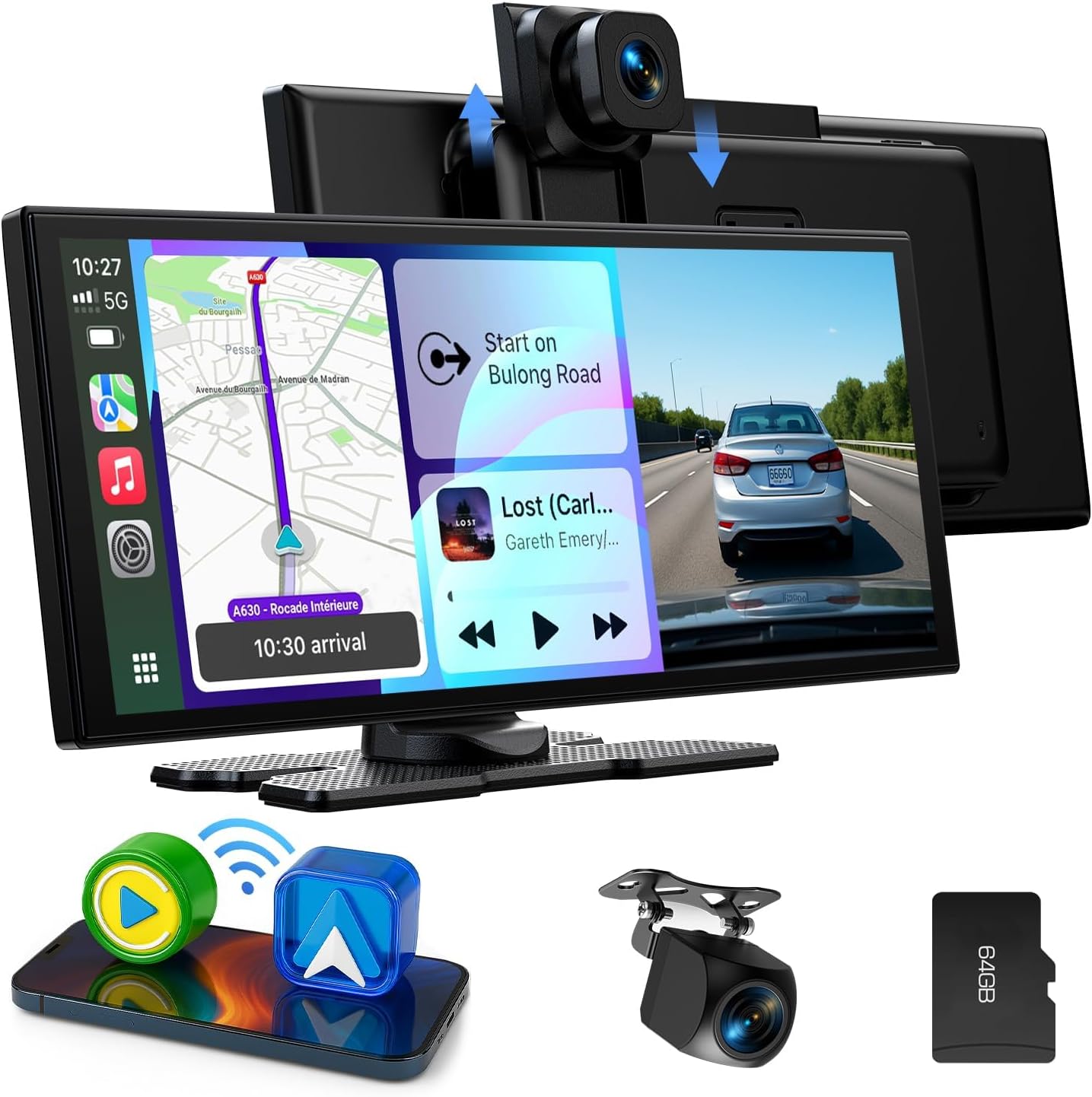 Detalle de LAMTTO Wireless CarPlay Android Auto 10.25-inch display