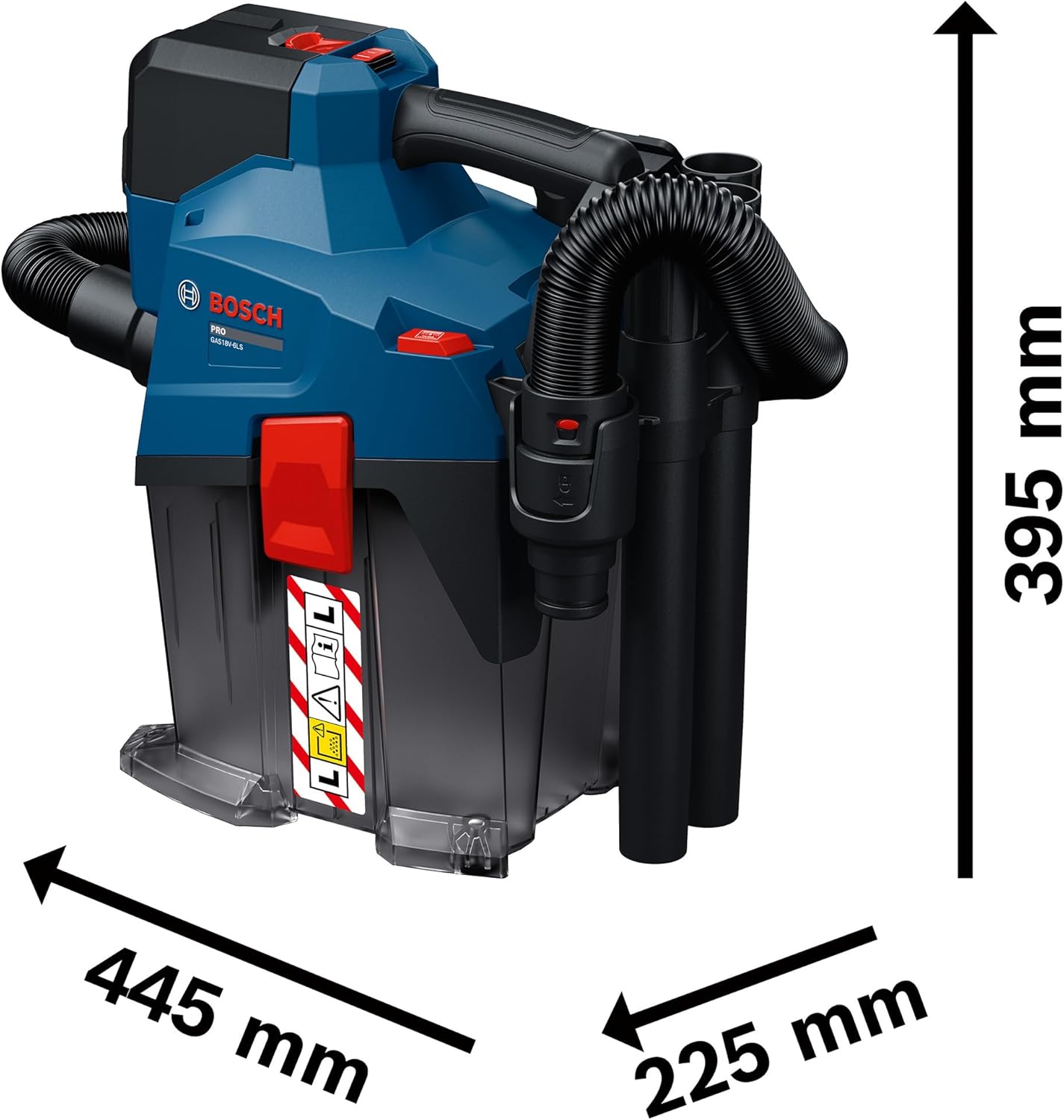 Thumbnail 4 de Bosch Professional PRO 18V System Akku-Staubsauger GAS18V-6LS (inkl. Schlauch, Winkelrohr & Düsen)