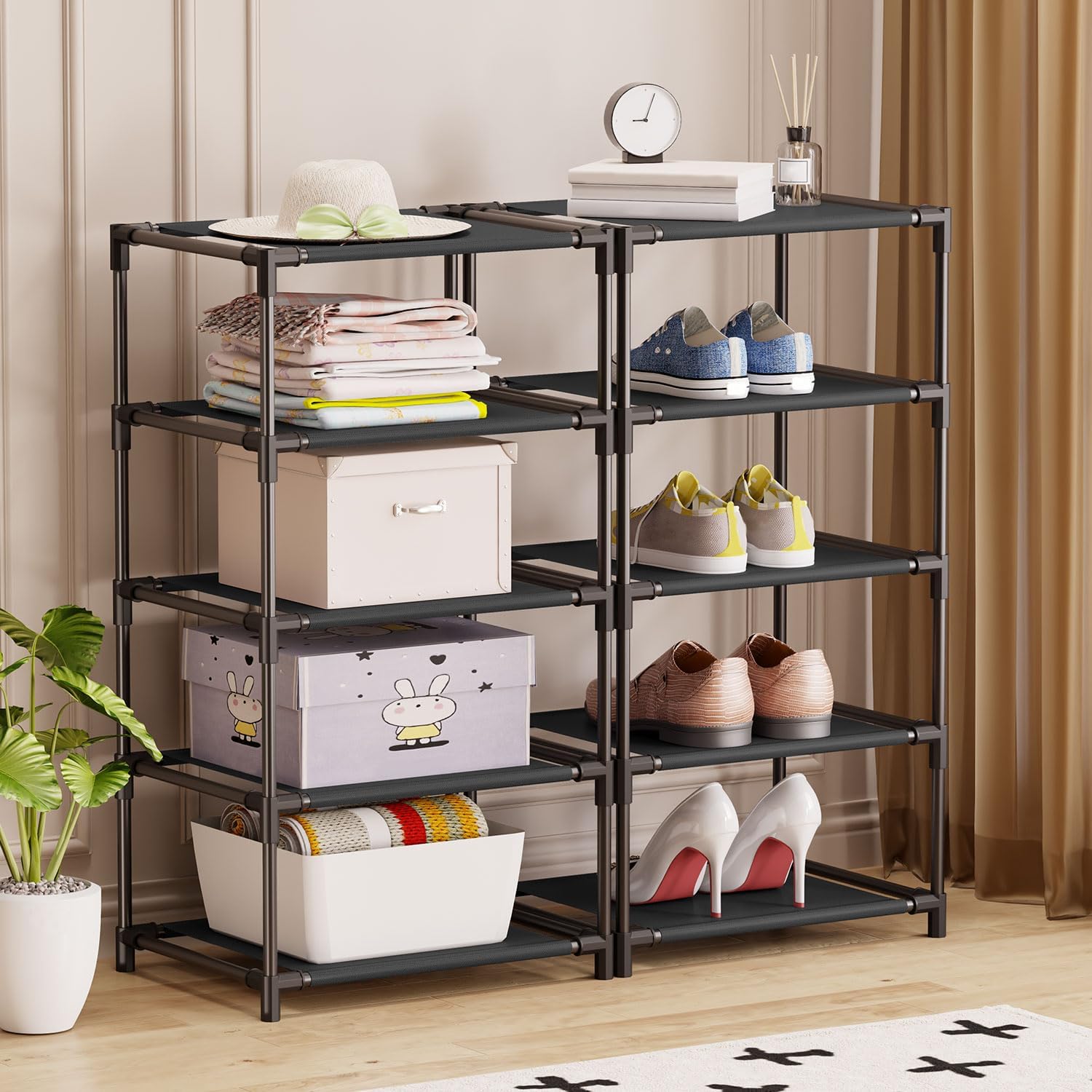Thumbnail 6 de WANGIRL Fabric Chest of Drawers 4-Drawer 20kg