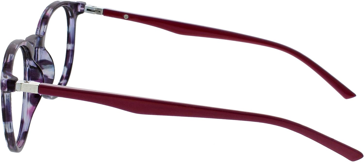 Detalle de OPULIZE MET Bluelight-Lesebrille (schmal, rund) mit Federscharniere – 3er- und 4er-Pack, inkl. Etui, Grad +3,50