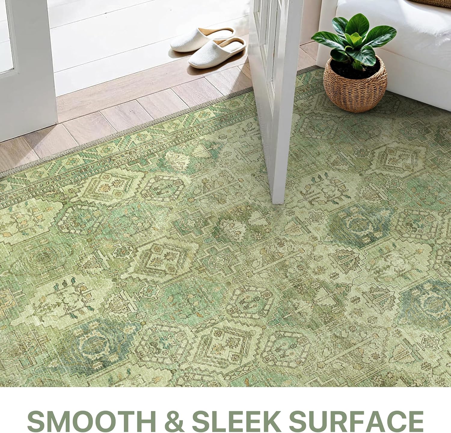 Thumbnail 2 de BEIMO Tapis Salon Vintage, 150x210 cm – Lavable en machine, antidérapant et écologique