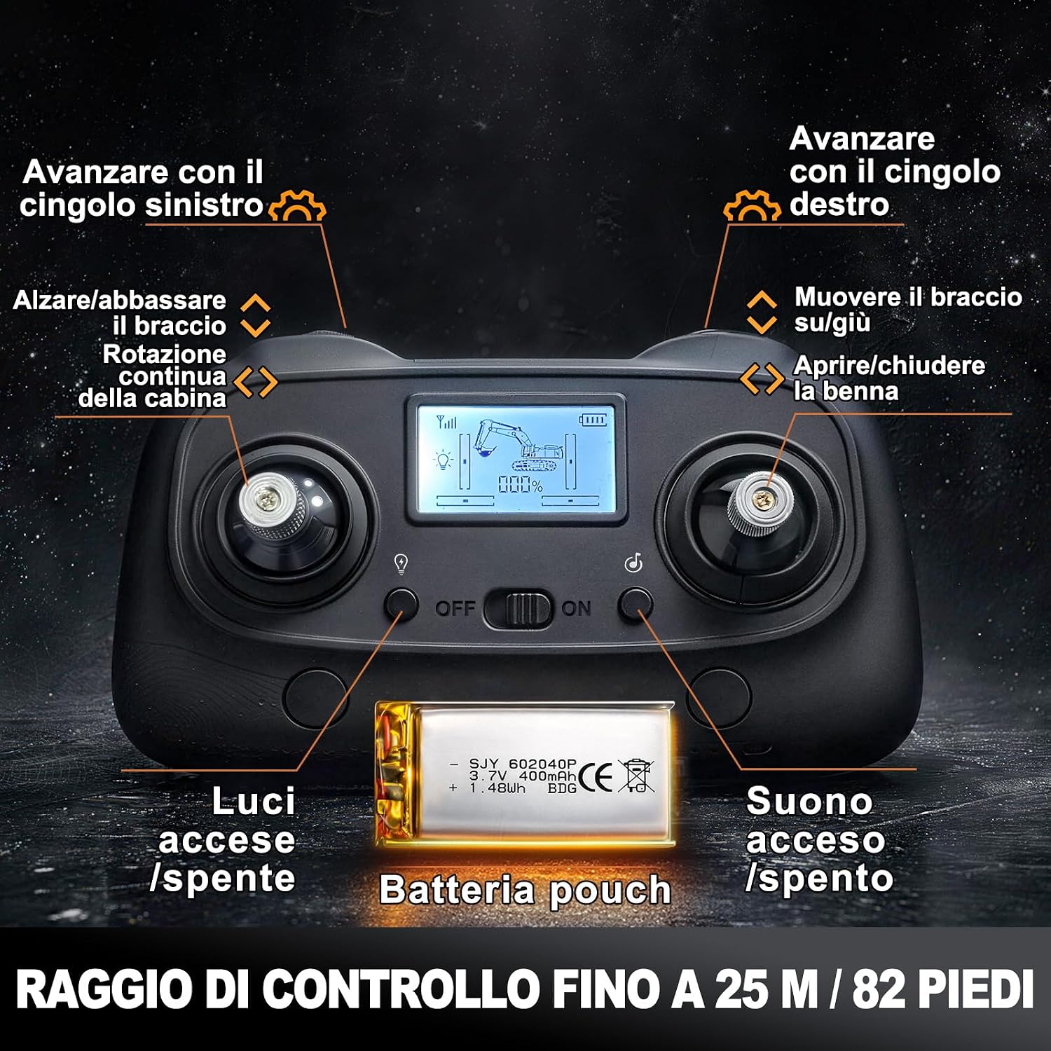 Thumbnail 6 de Escavatore Radiocomandato Professionale Mini 1:50: realismo, metallo e controllo accurato
