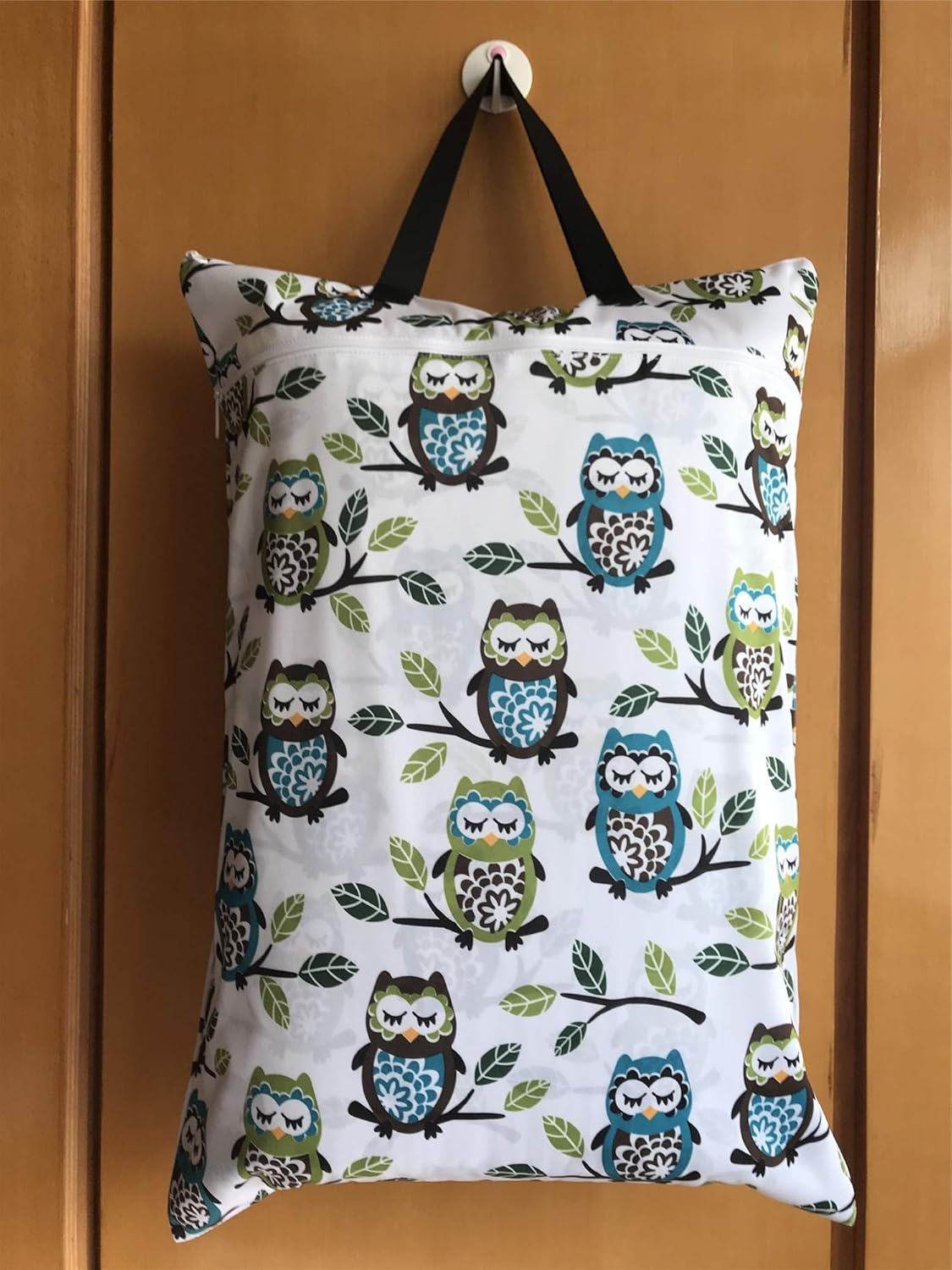 Thumbnail 3 de JUTESK Large Hanging Wet/Dry Cloth Diaper Pail Bags (White cat)