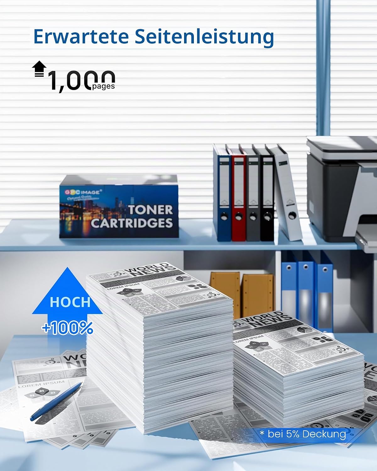Detalle de GPC IMAGE TN1050 Toner kompatibel für Brother TN-1050 – 2er-Pack (Schwarz)