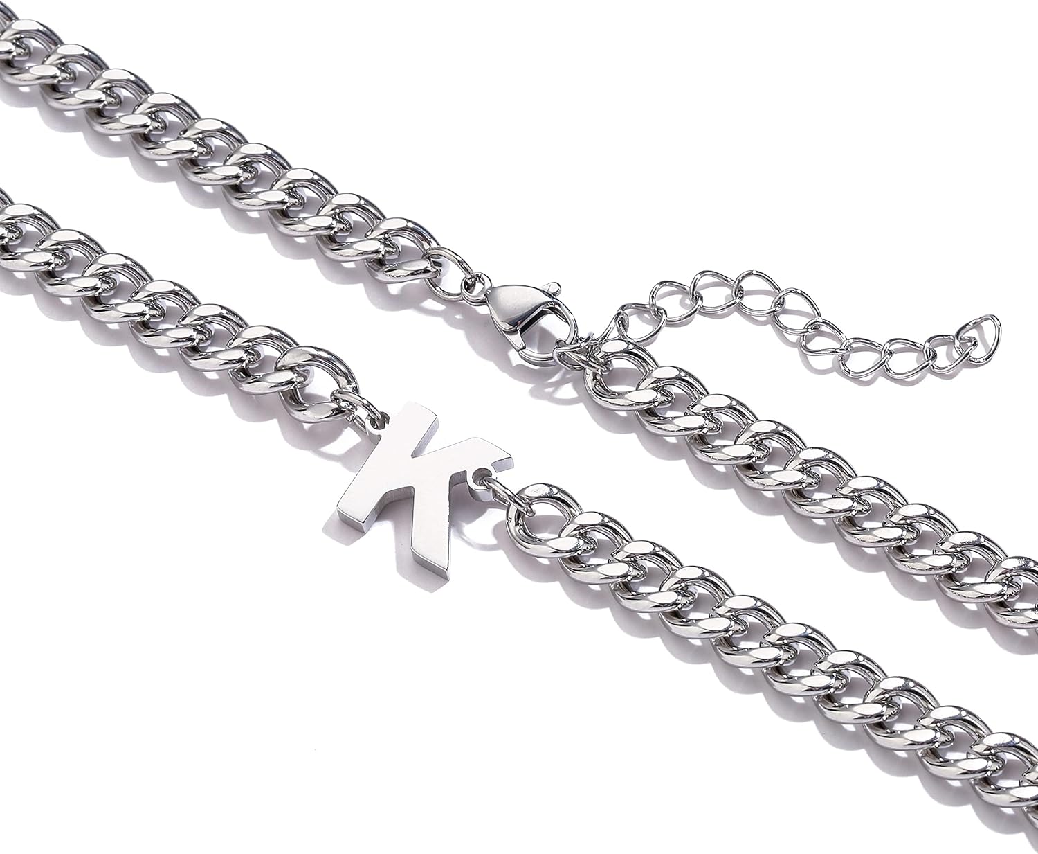 Detalle 2 de Esmoly Collana Uomo Cuban 18+2 Argento Oro Nero
