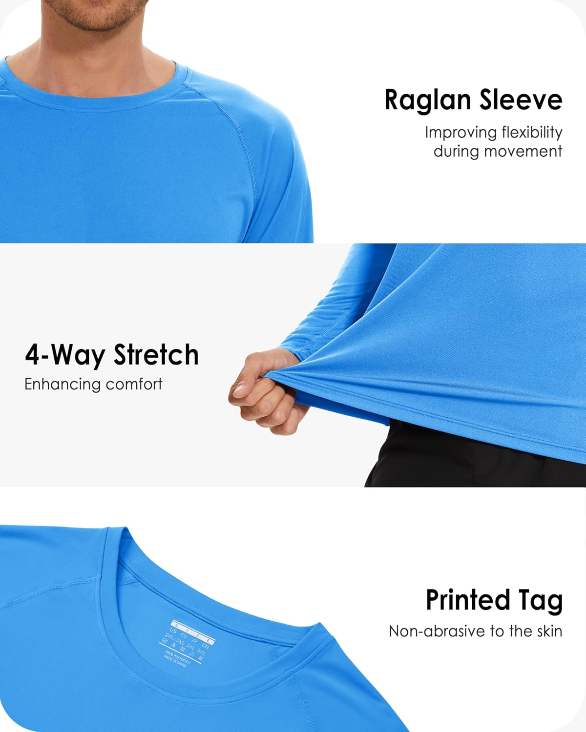 Thumbnail 4 de Boladeci Men's Rash Guard, Long-Sleeve UPF 50+ Quick-Dry Swim Shirt