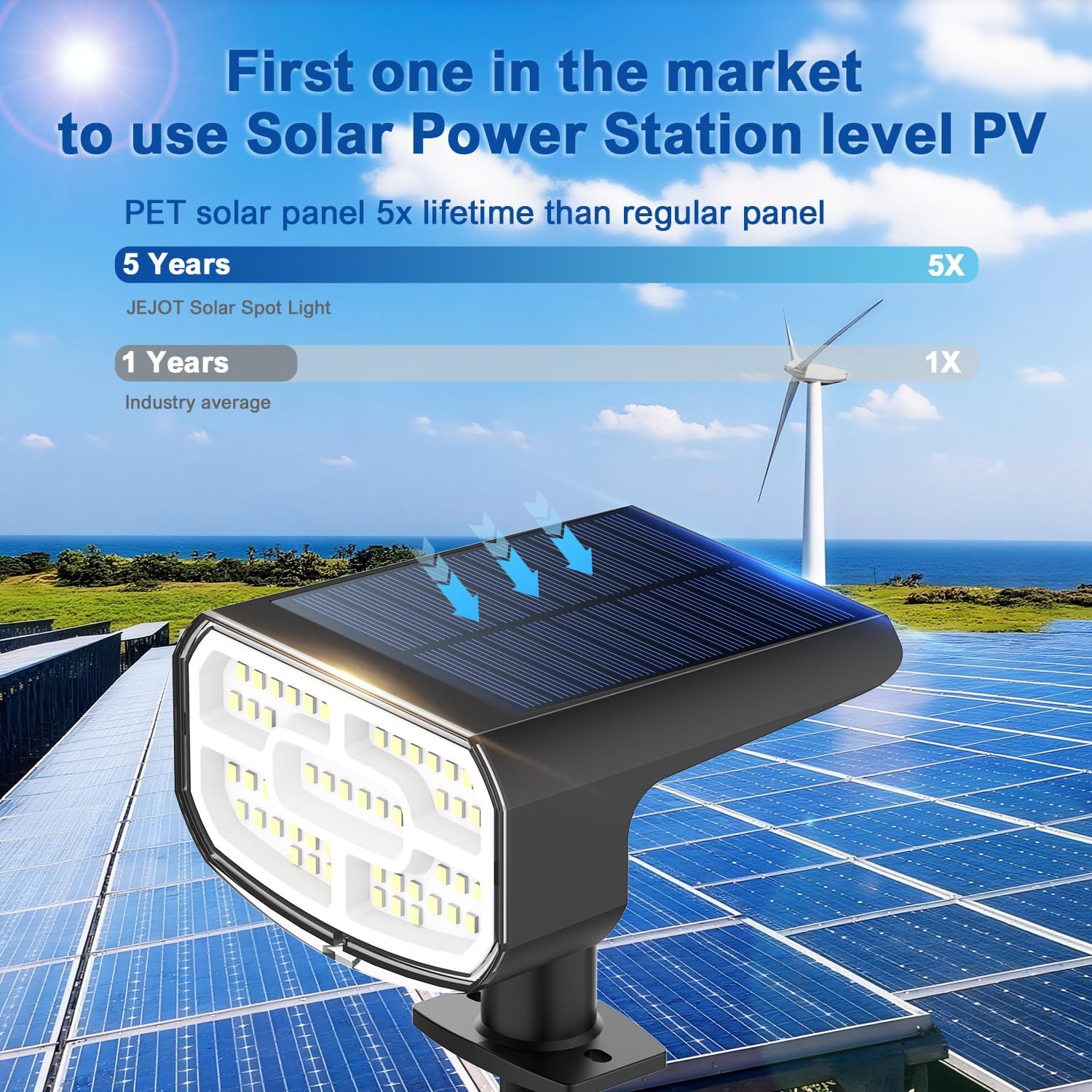 Thumbnail 3 de JEJOT Solar Spotlights 6-Pack